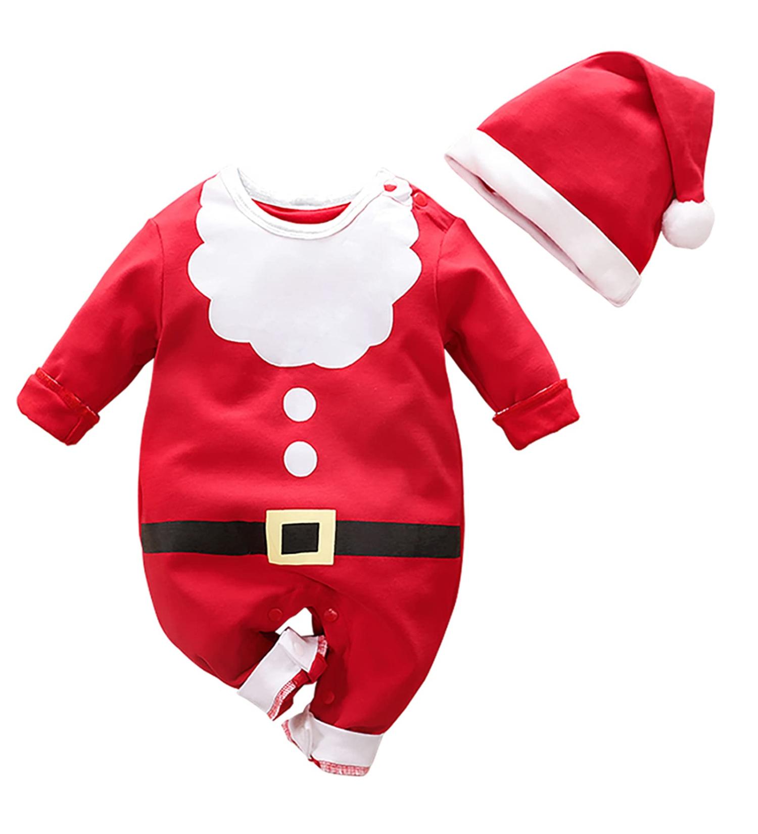 Hifot My First Christmas Baby Romper + Hat Set - Red, 3-6 Months - Buy Online on GoSupps.com