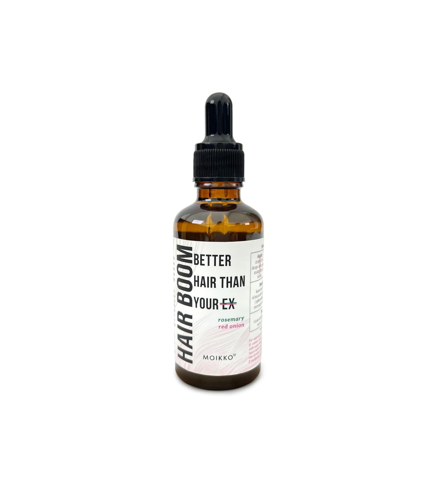 Hair Growth Oil 100% Natural with Castor Jojoba Avocado Hibiscus Argan Peppermint Basil Aloe Red Onion Clove & Rosemary - Promotes Thickness & Strength - Buy Online on GoSupps.com
