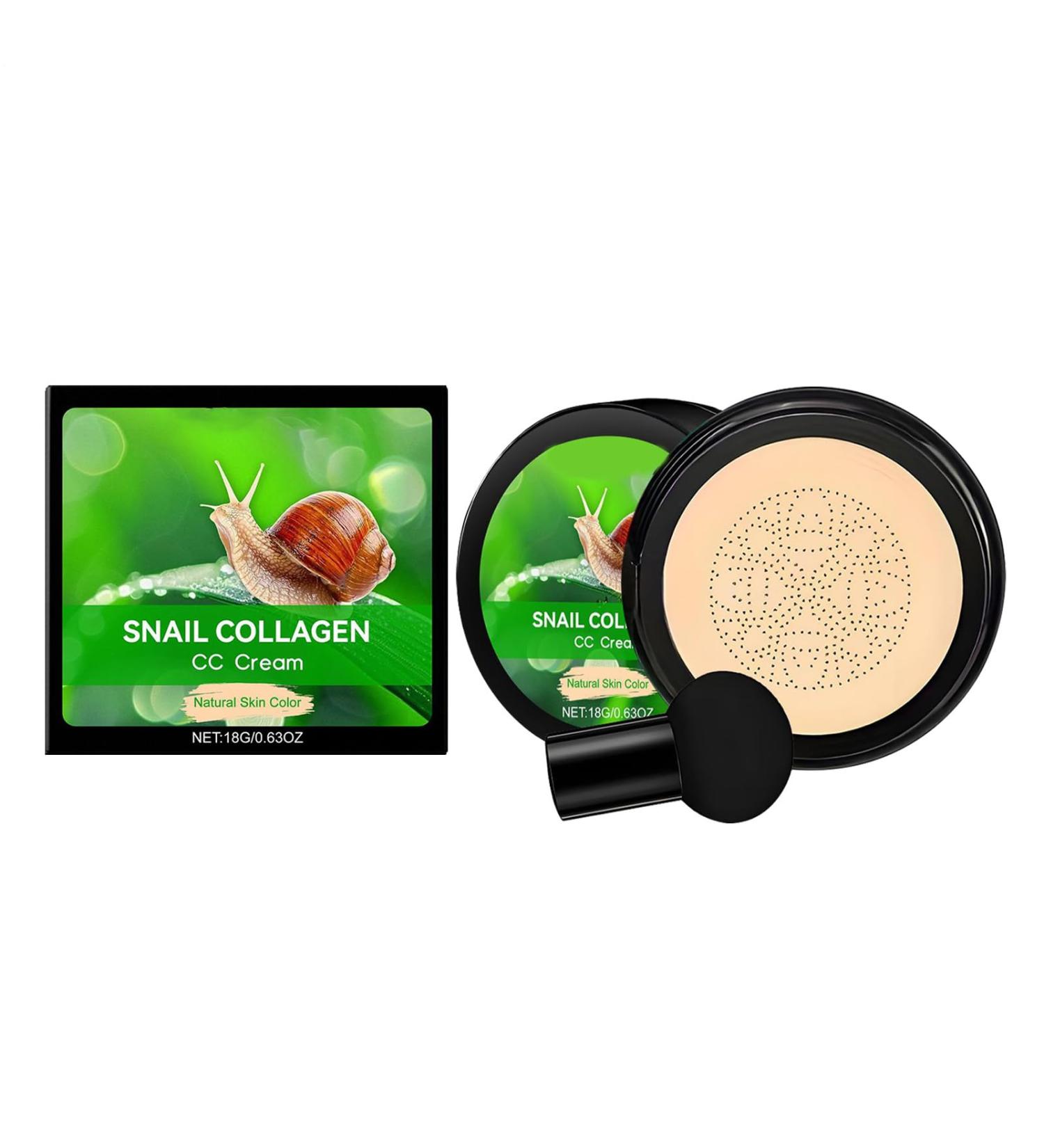 CC Cream Coussin d'air t te de champignon - Base mate hydratante longue dur e | BB Cream contr le graisse hydratant correcteur | Application facile avec ponge champignon pour tout type de peau - Buy Online on GoSupps.com