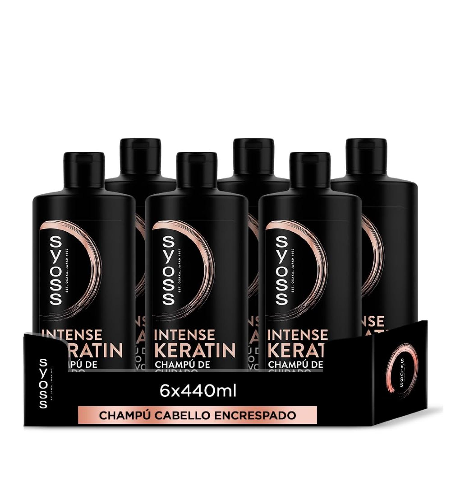  Syoss Syoss - Shampoo for frizzy and dry hair - Keratin - 6 x 440ml bottles - Controls frizz and deeply repairs - Hair looks like it just came from the salon - Buy Online on GoSupps.com