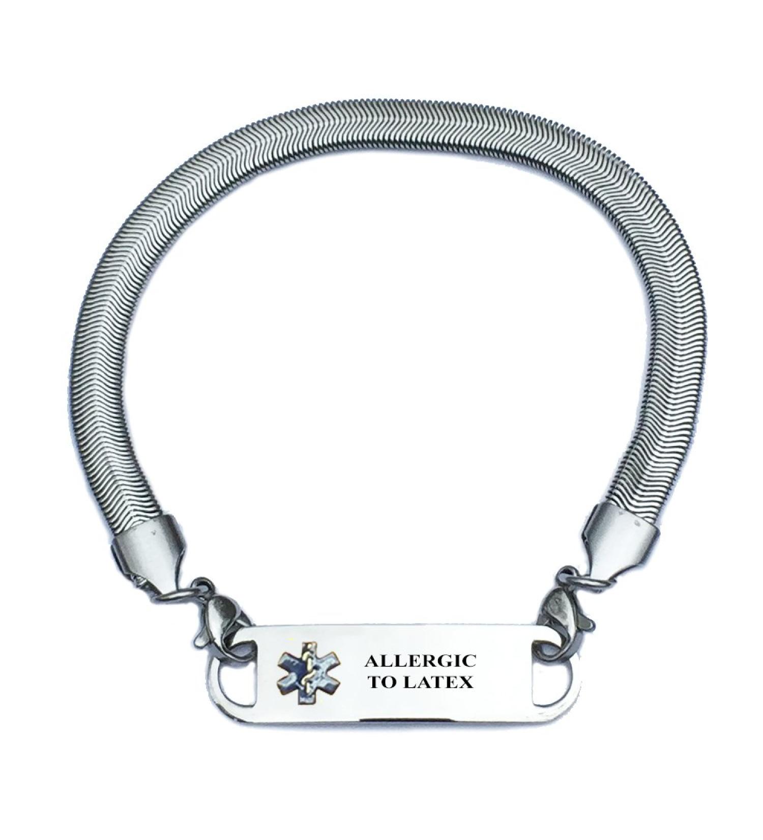 Shop Pre-Engraved Chevron Pattern Medical ID Bracelets for Women - Latex-Free 8.5 - Buy Online on GoSupps.com