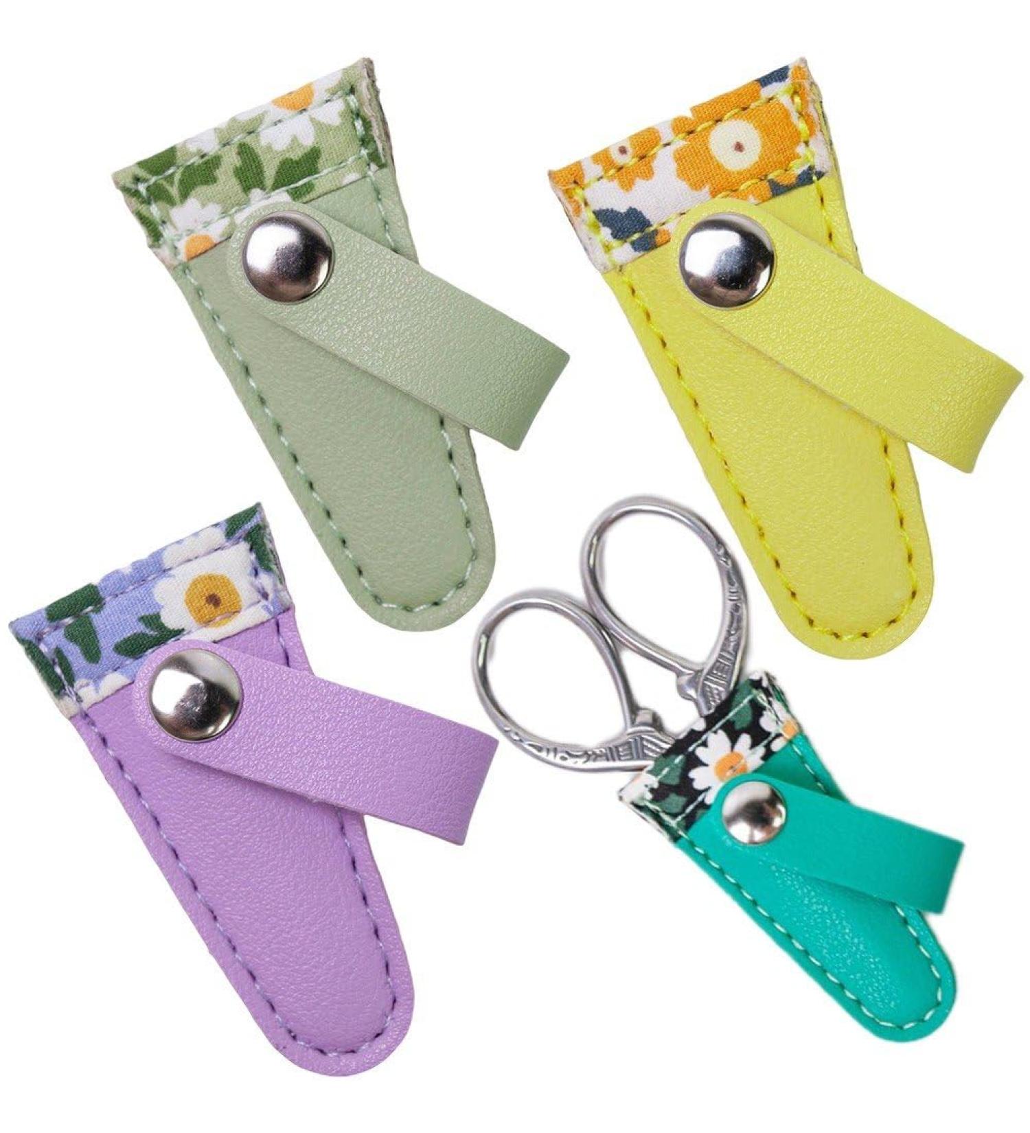 4 Pcs Embroidery Scissors Sheath Safety Scissors Protective Cover Leather Scissors Sheath Scissors Accessories - Buy Online on GoSupps.com