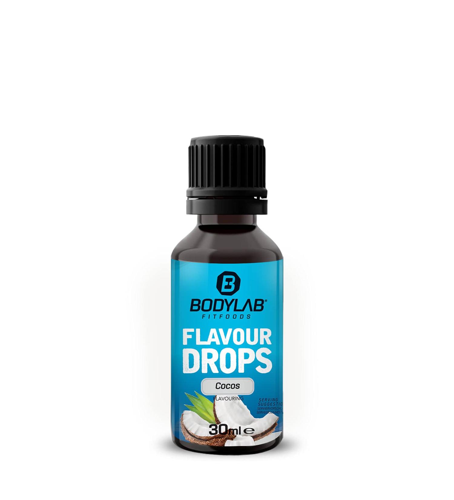 Bodylab24 Coconut Flavour Drops 30ml | Calorie-Free Sugar-Free Fat-Free Aroma for Sweetening Food & Coffee - No Artificial Colors - Buy Online on GoSupps.com