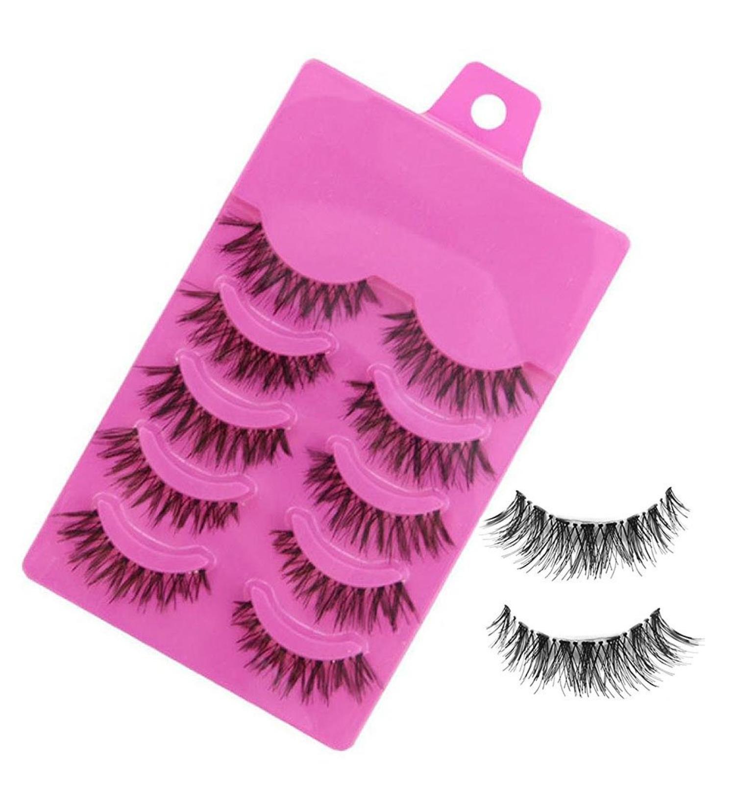 JUNGEN 5 Pairs 3D Artificial False Eyelashes Reusable Natural Look for Makeup | International Shipping - Buy Online on GoSupps.com