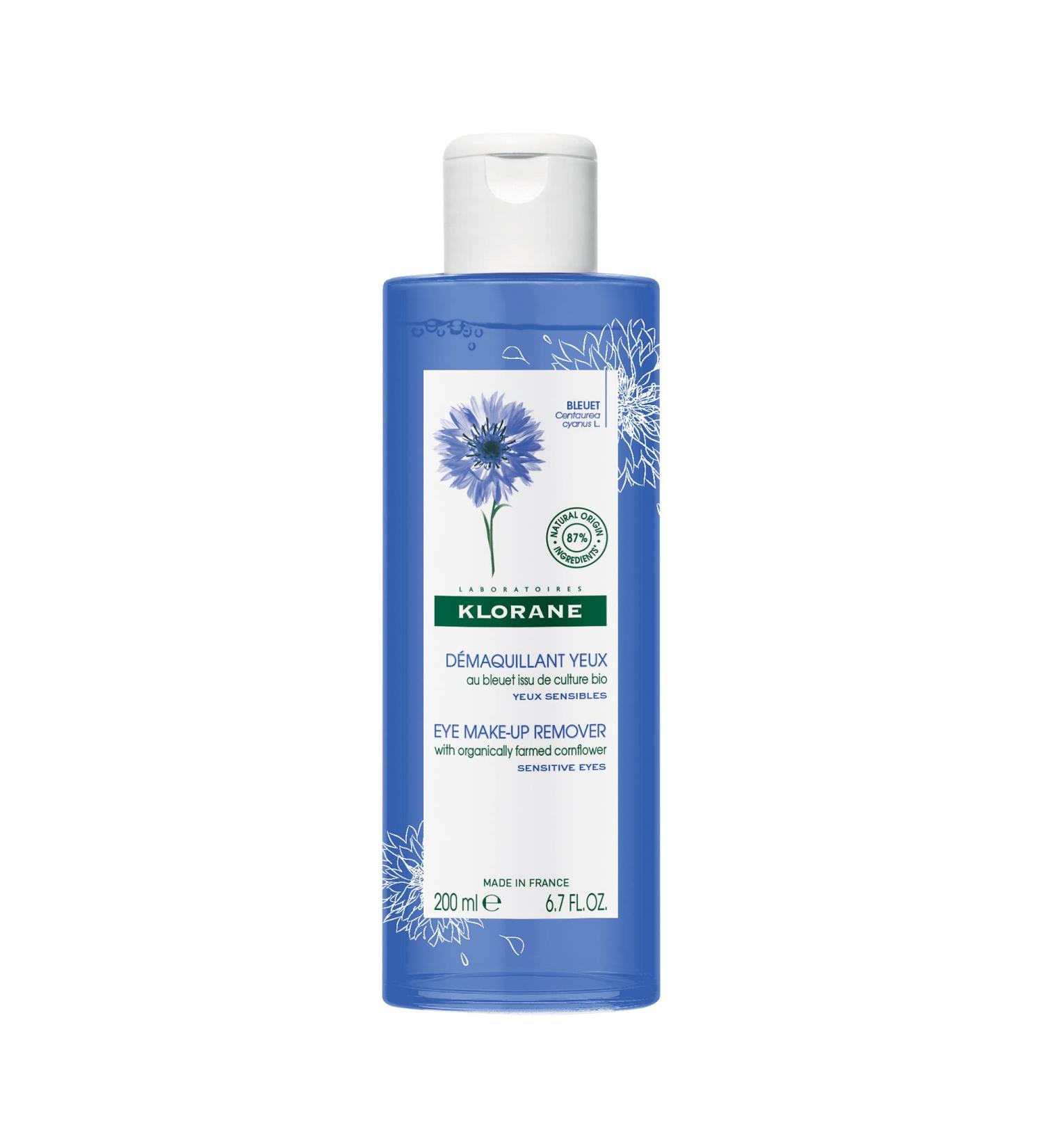 Klorane - Eye Make-Up Remover With Organic Cornflower - Sensitive Eyes Contact Lens Wearers Fragrance Free - 200ml - Buy Online on GoSupps.com