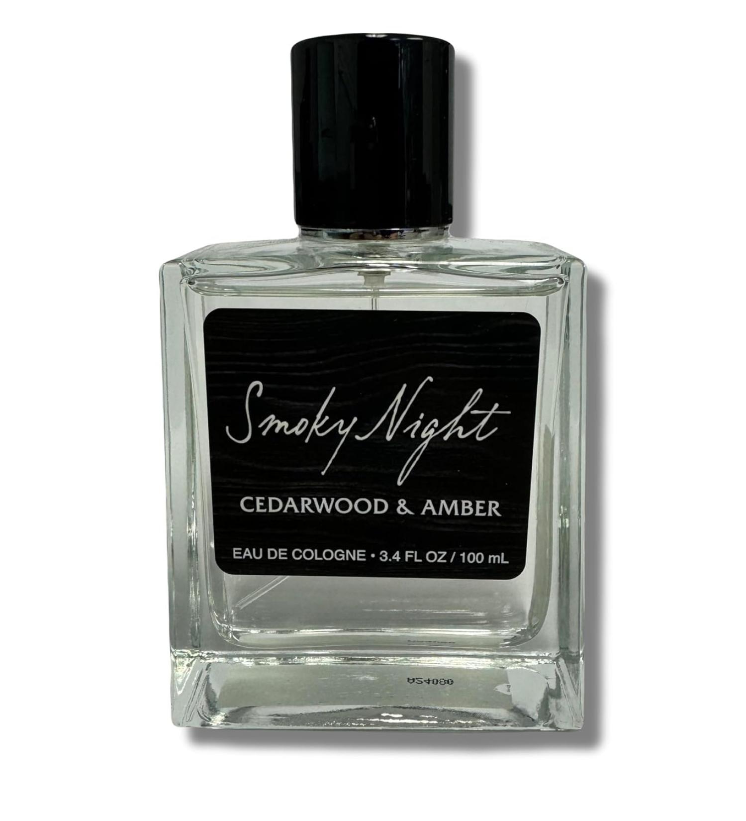 Smoky Night Cologne Cedarwood and Amber Eau De Cologne 3.4 Fl Oz - Tru Fragrance Men's Cologne Notes of Cedarwood and Amber