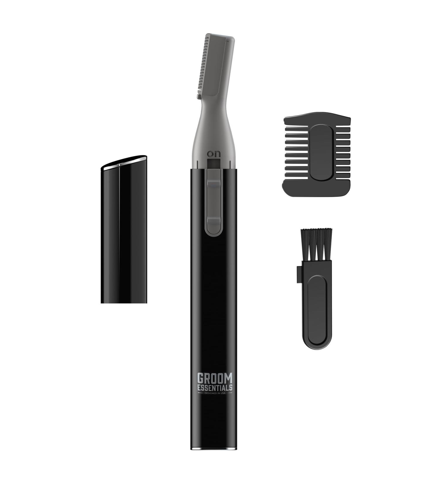 Groom Essentials Micro Precision Beard Trimmer for Men | Cordless Hair & Mustache Trimmer | Ergonomic Handle & Double-Sided Guide - Buy Online on GoSupps.com