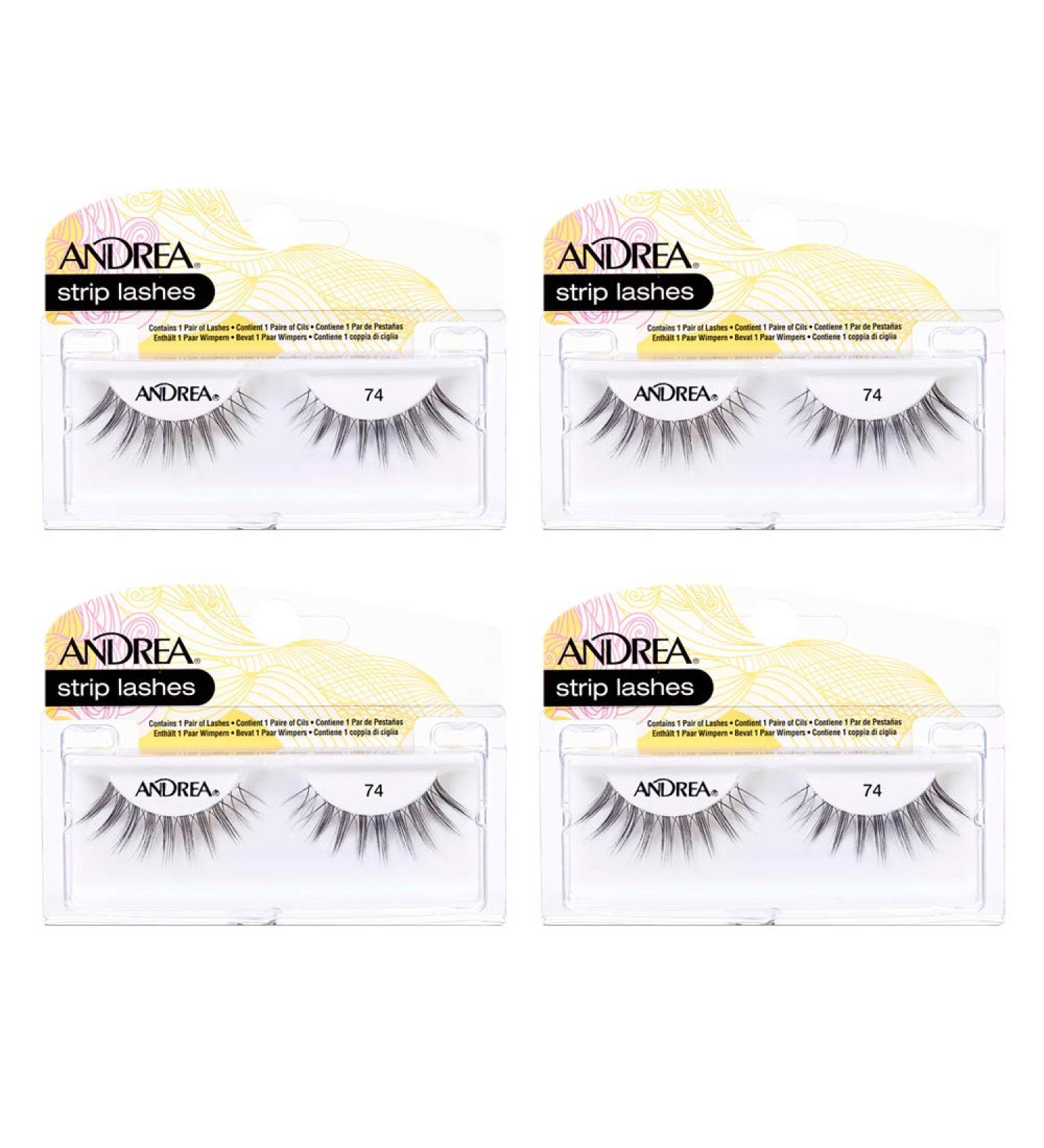 Buy Andrea False Lashes Style 74 - 4 Pairs in Black | International Shipping Available - Buy Online on GoSupps.com
