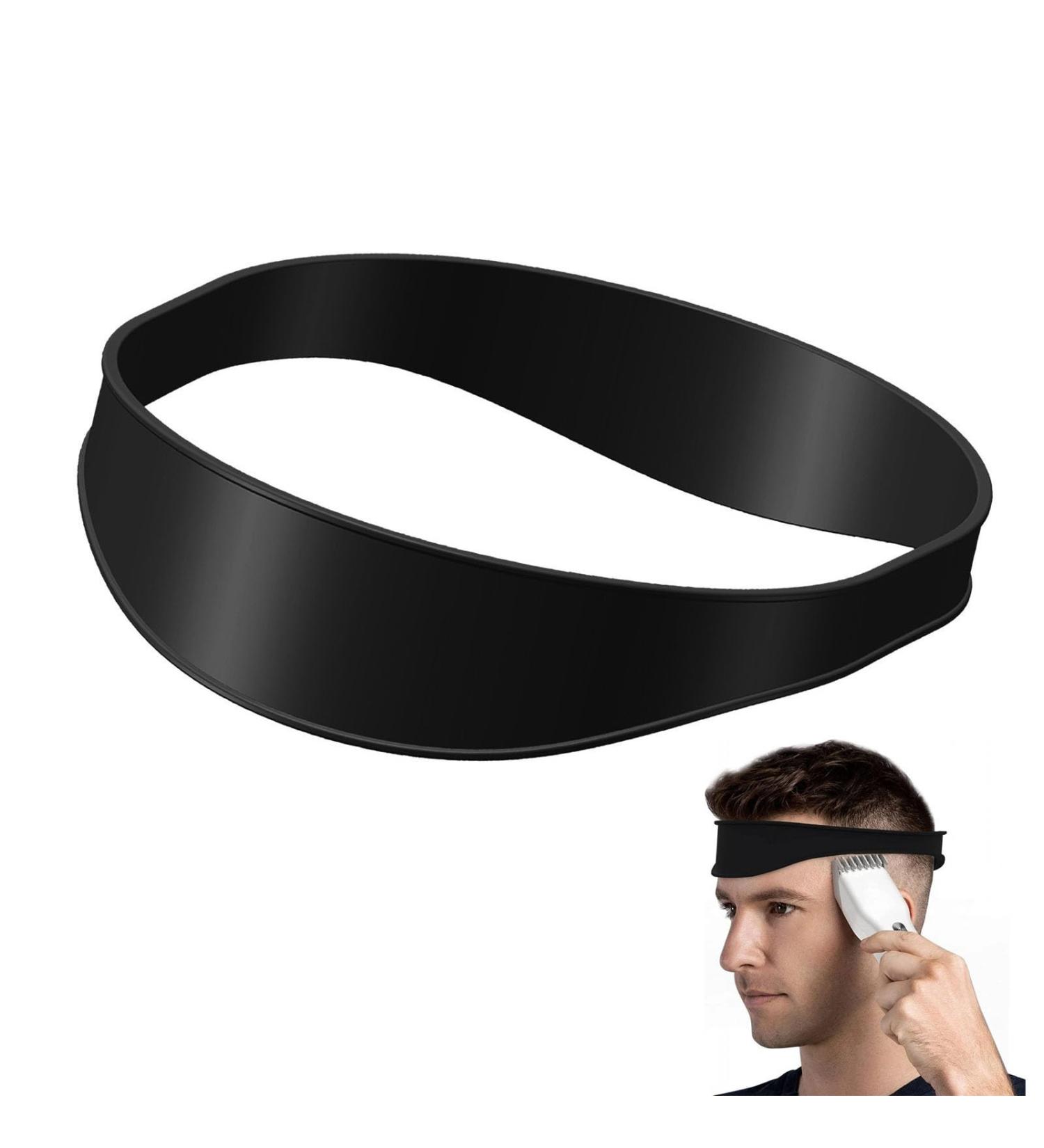 Convenient Silicone Hair Clipping Bands DIY Haircutting Neckline Shaving Template Useful Curved Haircut Band Clean Straight Neck Hair Trimming Guide - Buy Online on GoSupps.com