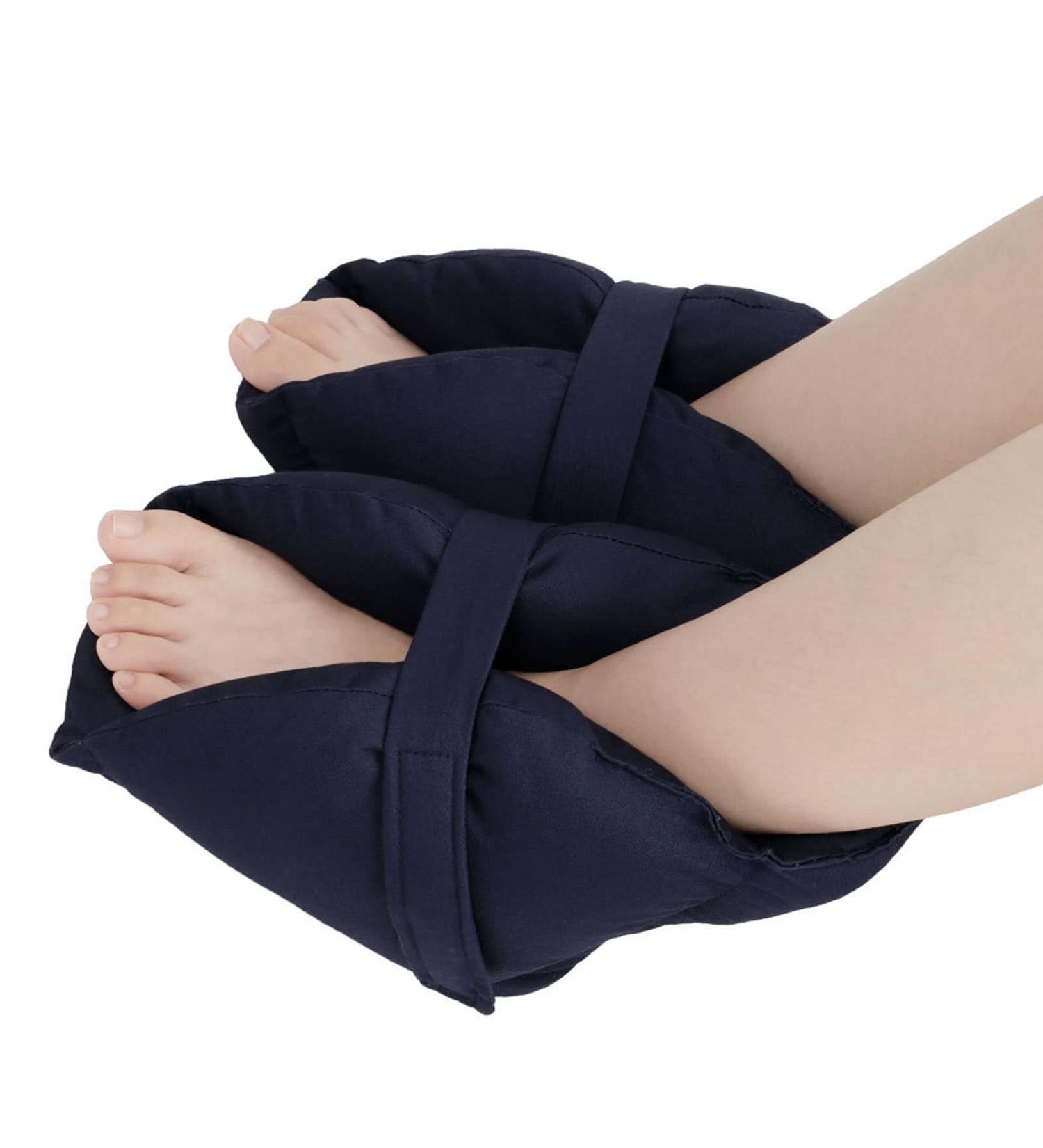 Anti-Decubitus Heel Protection Pillow - Foot Support Cushion for Pressure Relief & Ulcers - Ideal for Bedridden Patients - 1 Pair - Blue - Buy Online on GoSupps.com