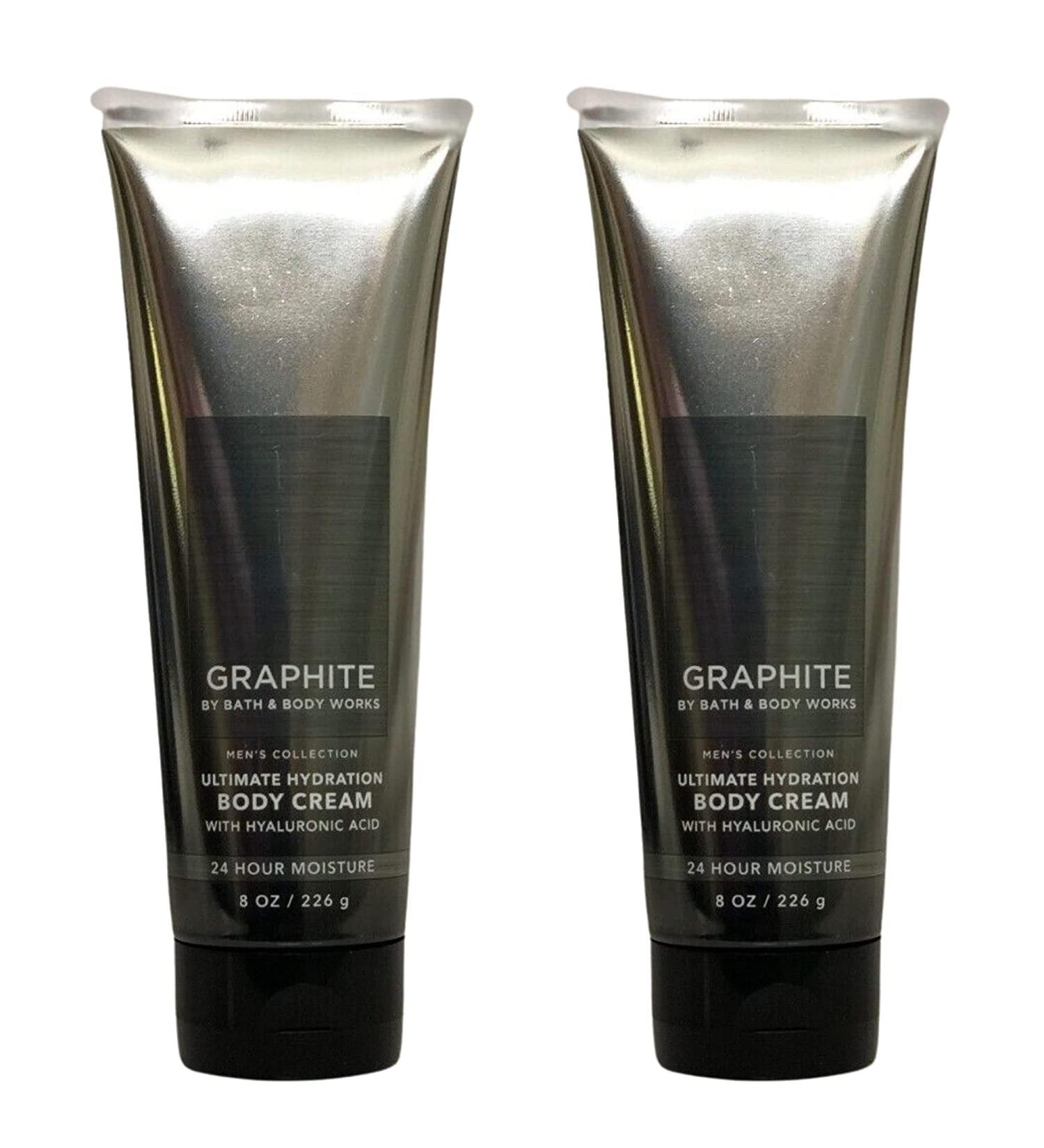 Bath and Body Works Men's Collection Ultimate Hydration Ultra Shea Body Cream 8 Oz 2 Pack (Graphite) - Hydrating Men's Body Cream Set - Buy Online on GoSupps.com