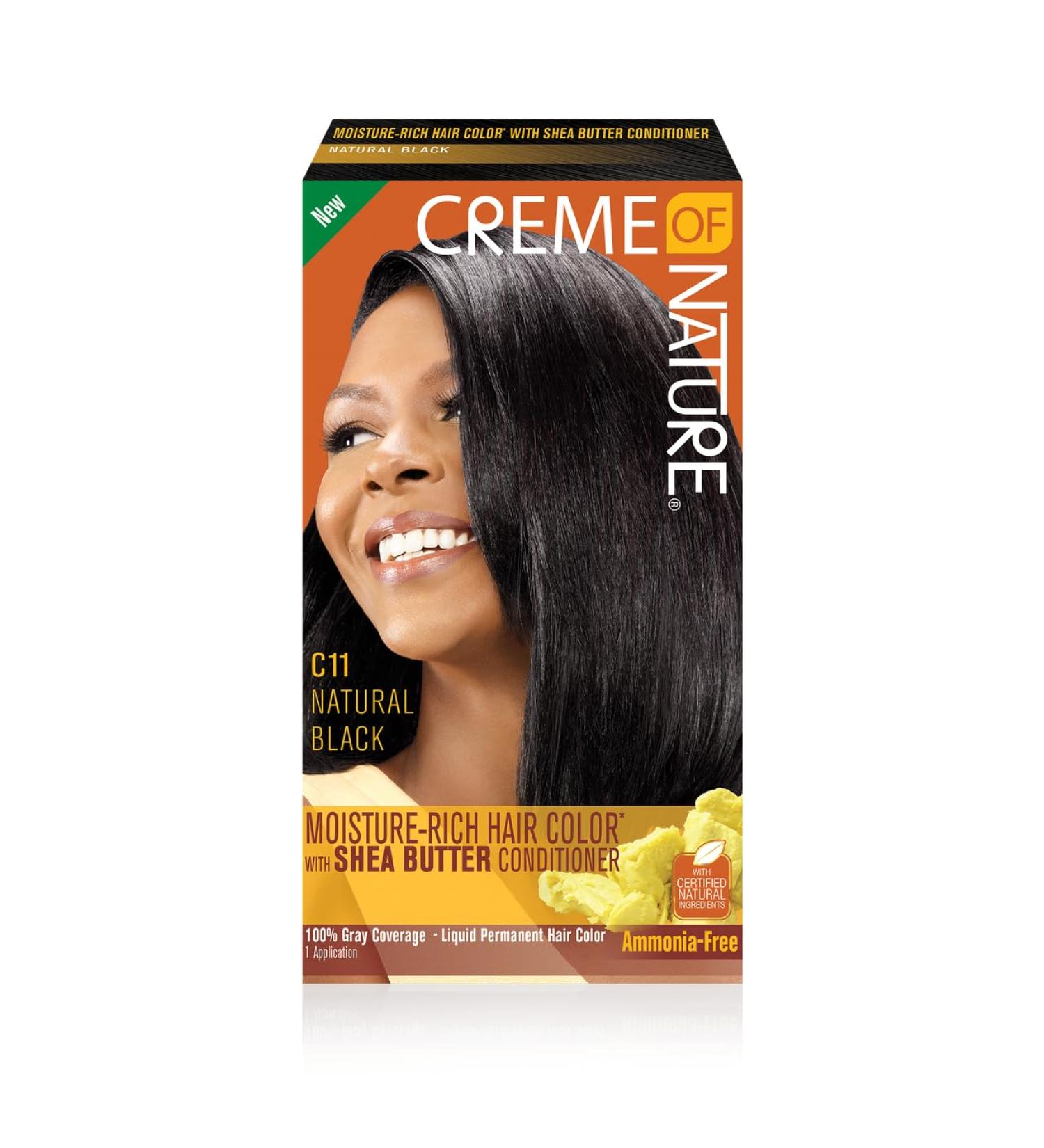 Creme of Nature Moisturising Hair Colour C11 Natural Black | Shea Butter Conditioner for Healthy Hair - International Shipping Available - Buy Online on GoSupps.com