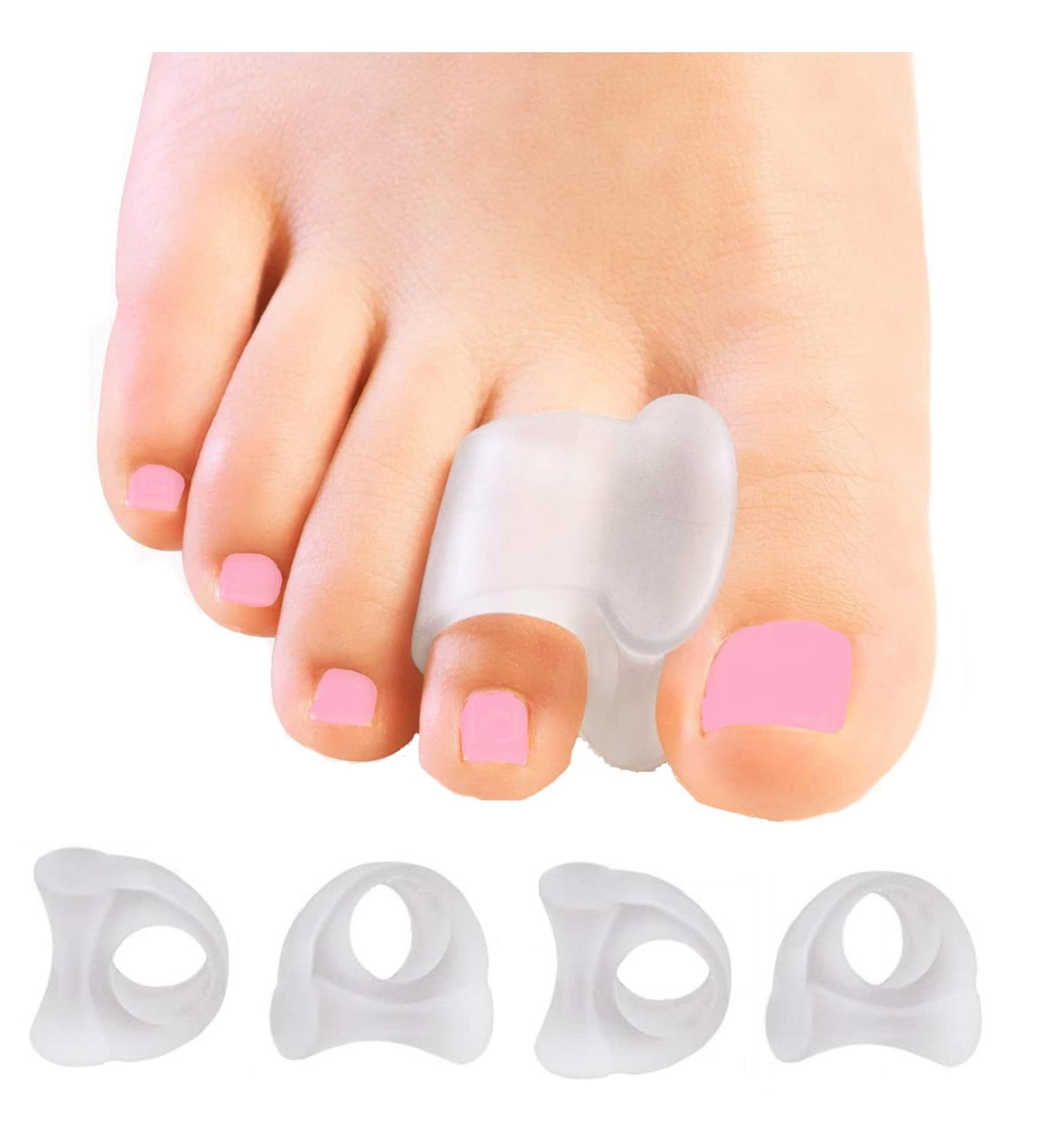 Feifanshop Gel Toe Spreader 4x Transparent Silicone Toe Extensor for Bunion Correction & Toe Alignment - Buy Online on GoSupps.com
