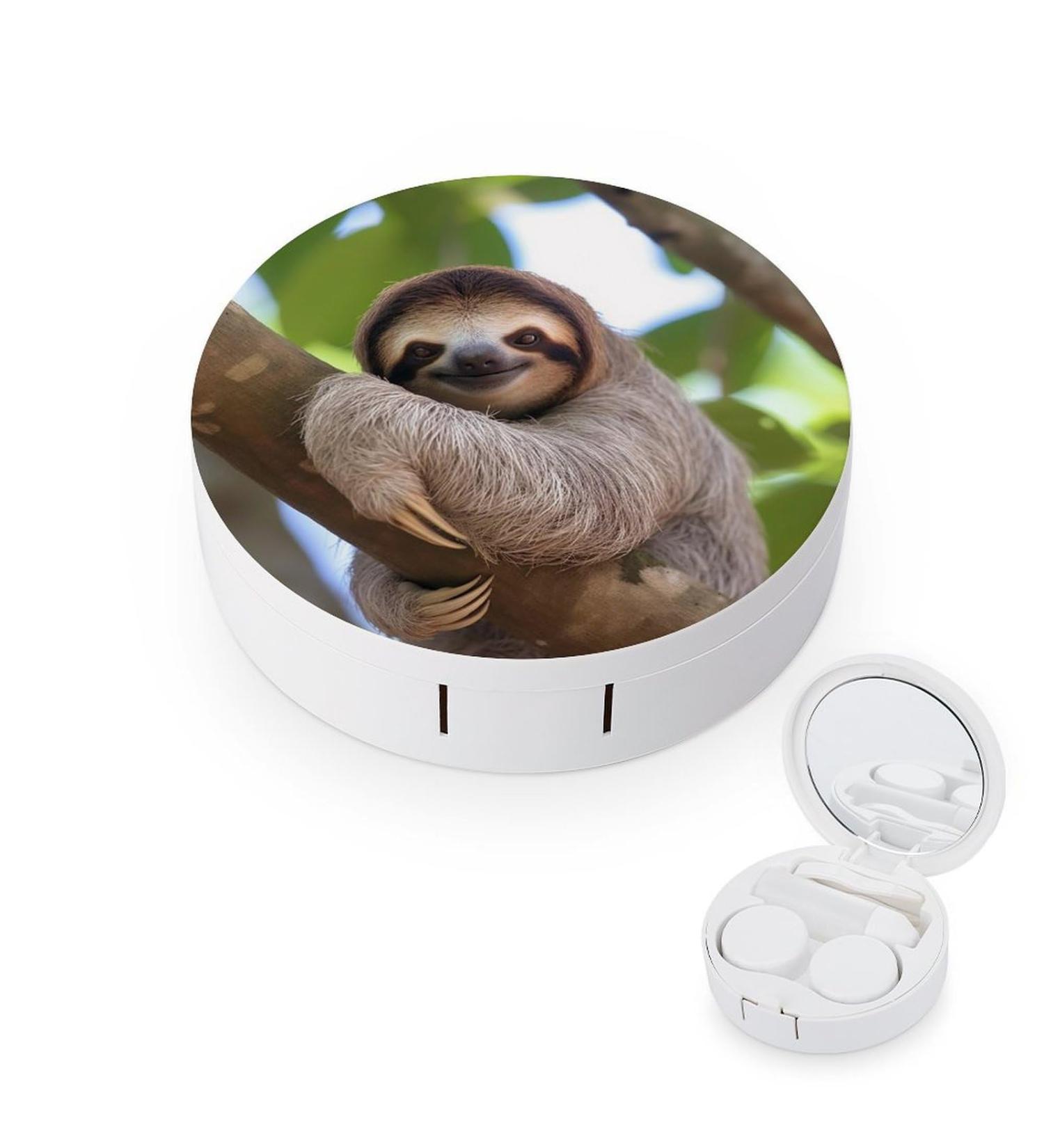 Portable Sloth Contact Lens Case - Travel-Friendly Storage Box for Contacts - Buy Online on GoSupps.com
