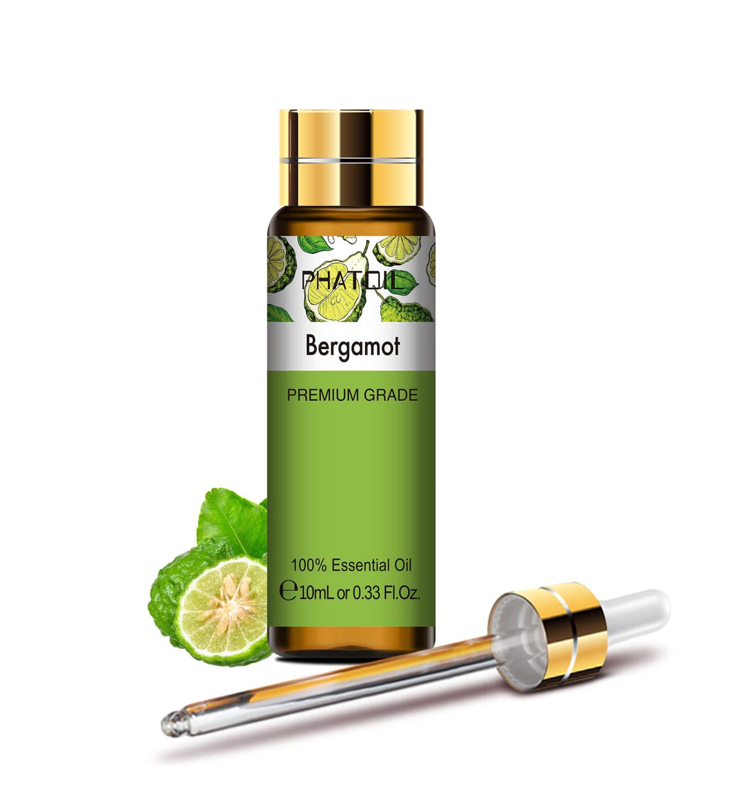 PHATOIL Bergamot Essential Oil 10ML - Undiluted and Cruelty-Free Pure Bergamot Oil - Essential Oils for Diffusers for Home Bergamot 10.00 ml (Pack of 1) - Buy Online on GoSupps.com