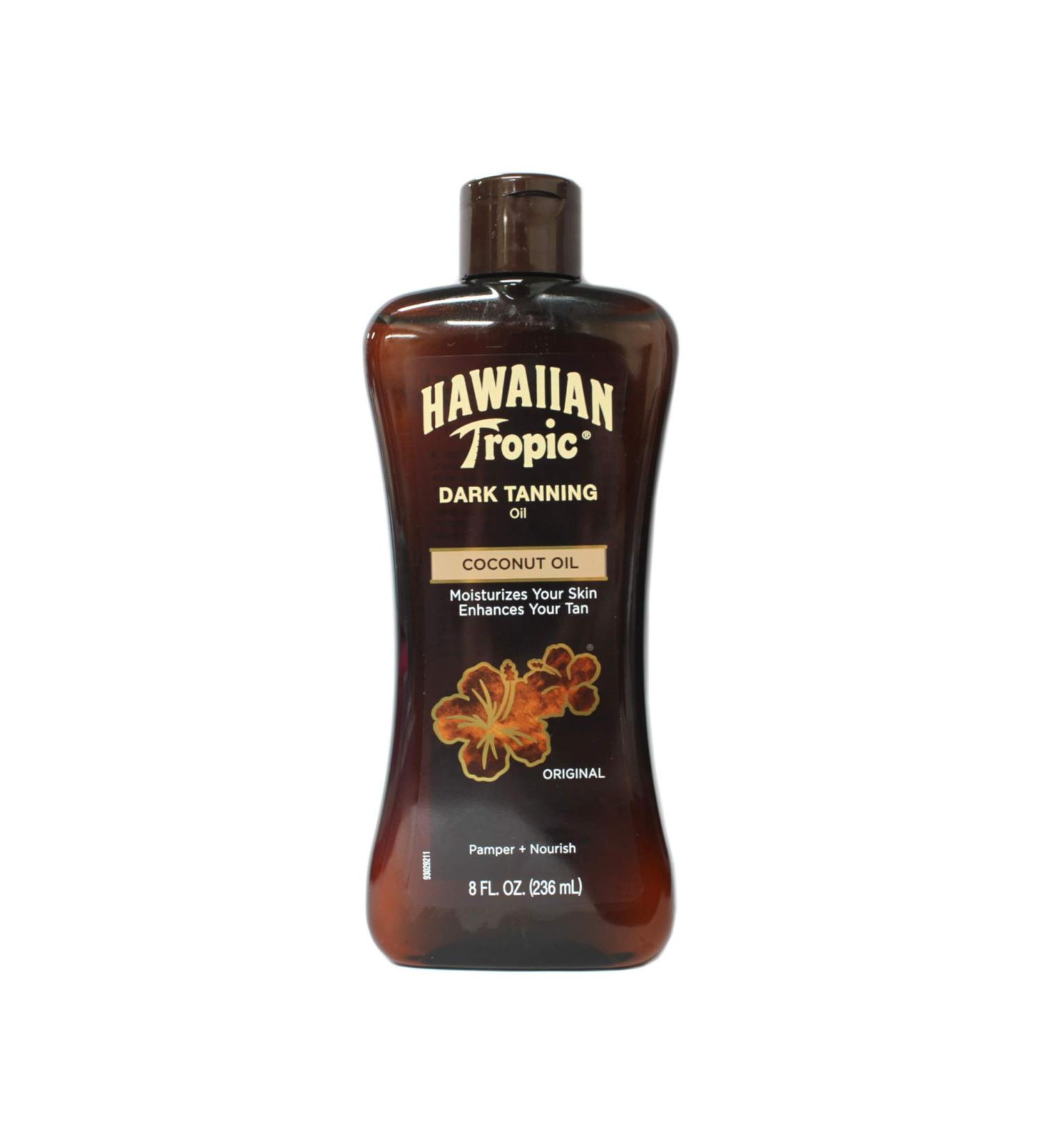 Hawaiian Tropic Dark Tanning Oil Original 8 oz (Pack of 3)