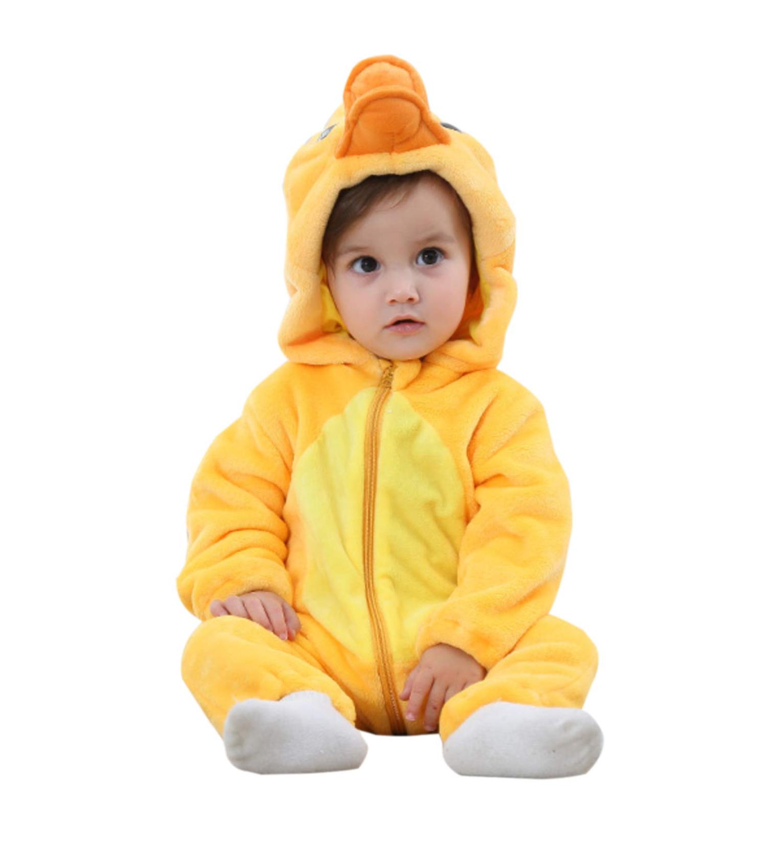WSLCN Unisex Baby Romper Jumpsuit Hooded Cartoon Pyjamas Sleepsuit | Size 6-12 Months - Buy Online on GoSupps.com