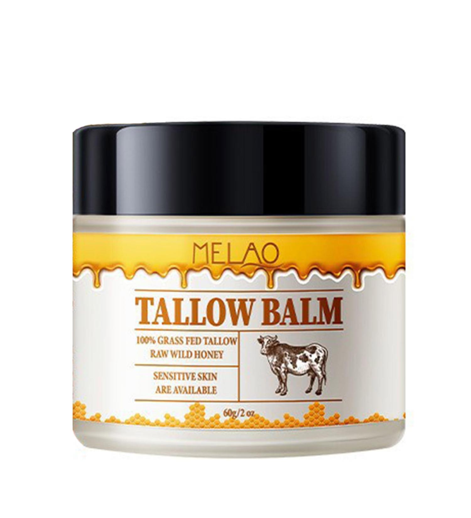 Whipped Beef Tallow & Honey Balm - All-Natural Face Cream for All Skin Types | Grass-Fed Moisturizer 2 OZ - Buy Online on GoSupps.com