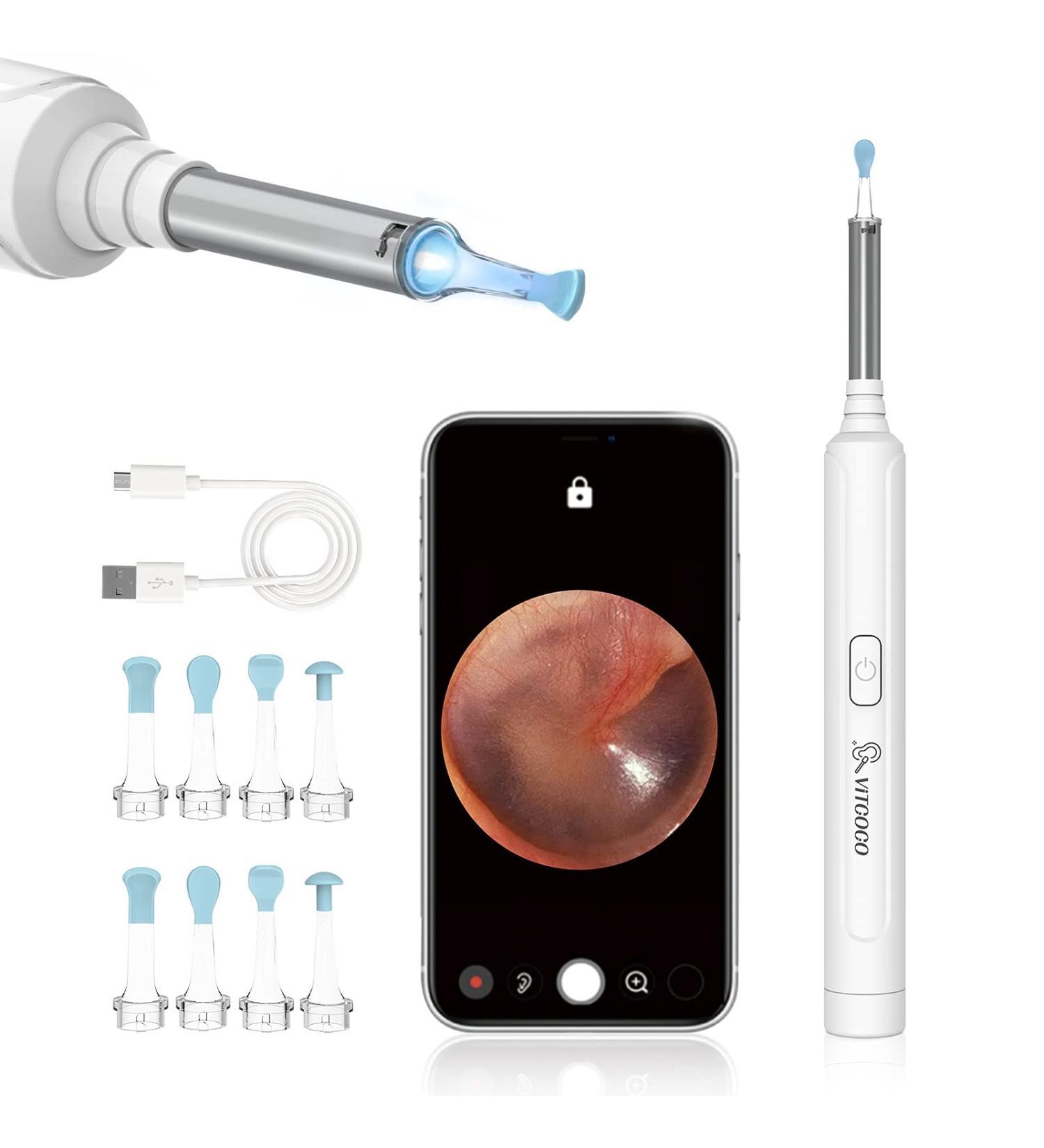 Vitcoco WiFi Ear Cleaner Camera | 5MP HD Otoscope | IP67 Waterproof Ear Endoscope for iPhone iPad & Android - Ear Axle Removal Tool - Buy Online on GoSupps.com