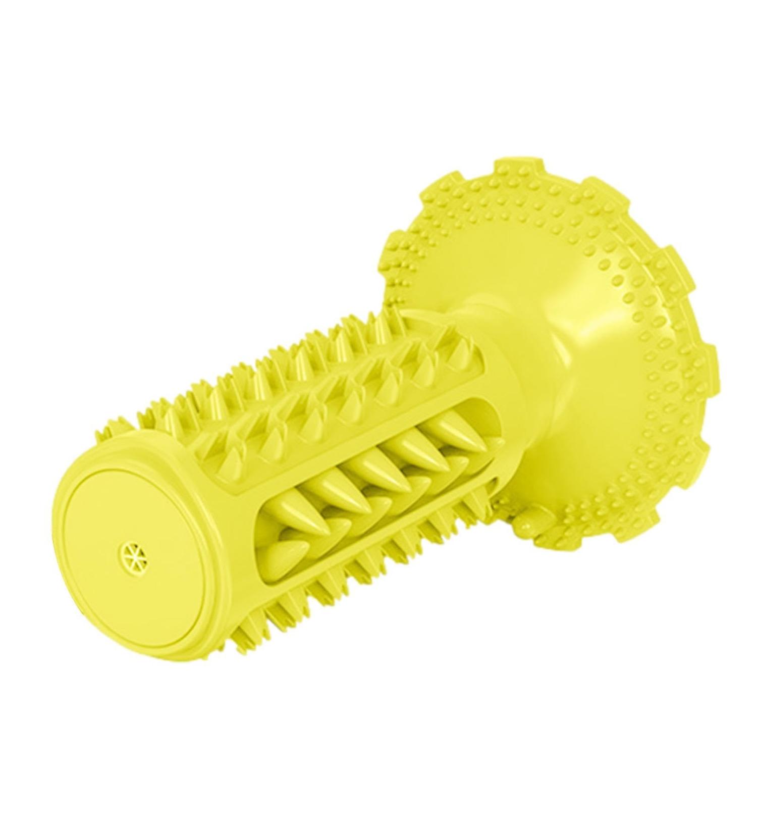 Zceplem Dog Toothbrush Toys - Conical & Toothed Cubes for Puppies | Classic Sound Dog Zingers (Yellow) | Best Study Toys for Dogs | Perfect for Shelters & Homes - Buy Online on GoSupps.com