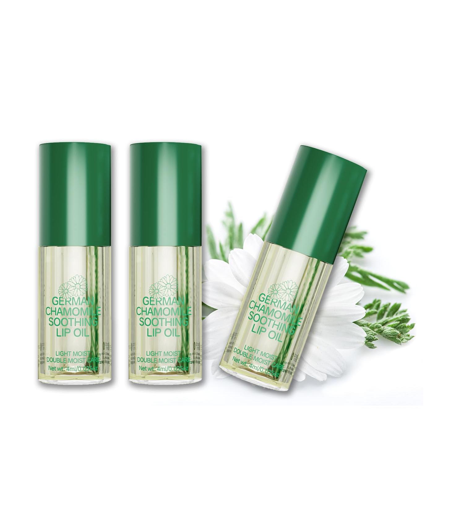 3 Pack Chamomile Lip Oil Set - Hydrating Glossy Lip Care with Natural Formula Vegan & Cruelty-Free Clear Lip Gloss for Dry Lips Nourishing Essential - Buy Online on GoSupps.com