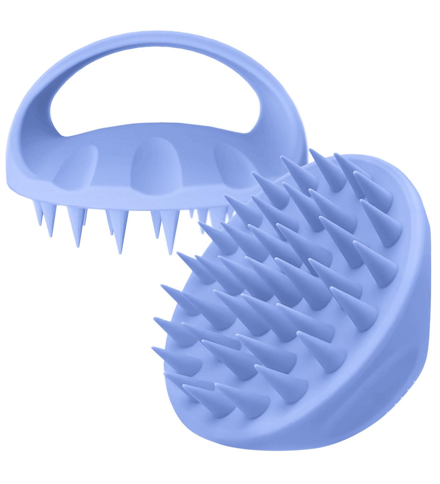 Ityes 38 Fingers Silicone Head Massage Brush | Scalp Massager Shampoo Brush for Men Women & Pets - Purple-Blue - Buy Online on GoSupps.com