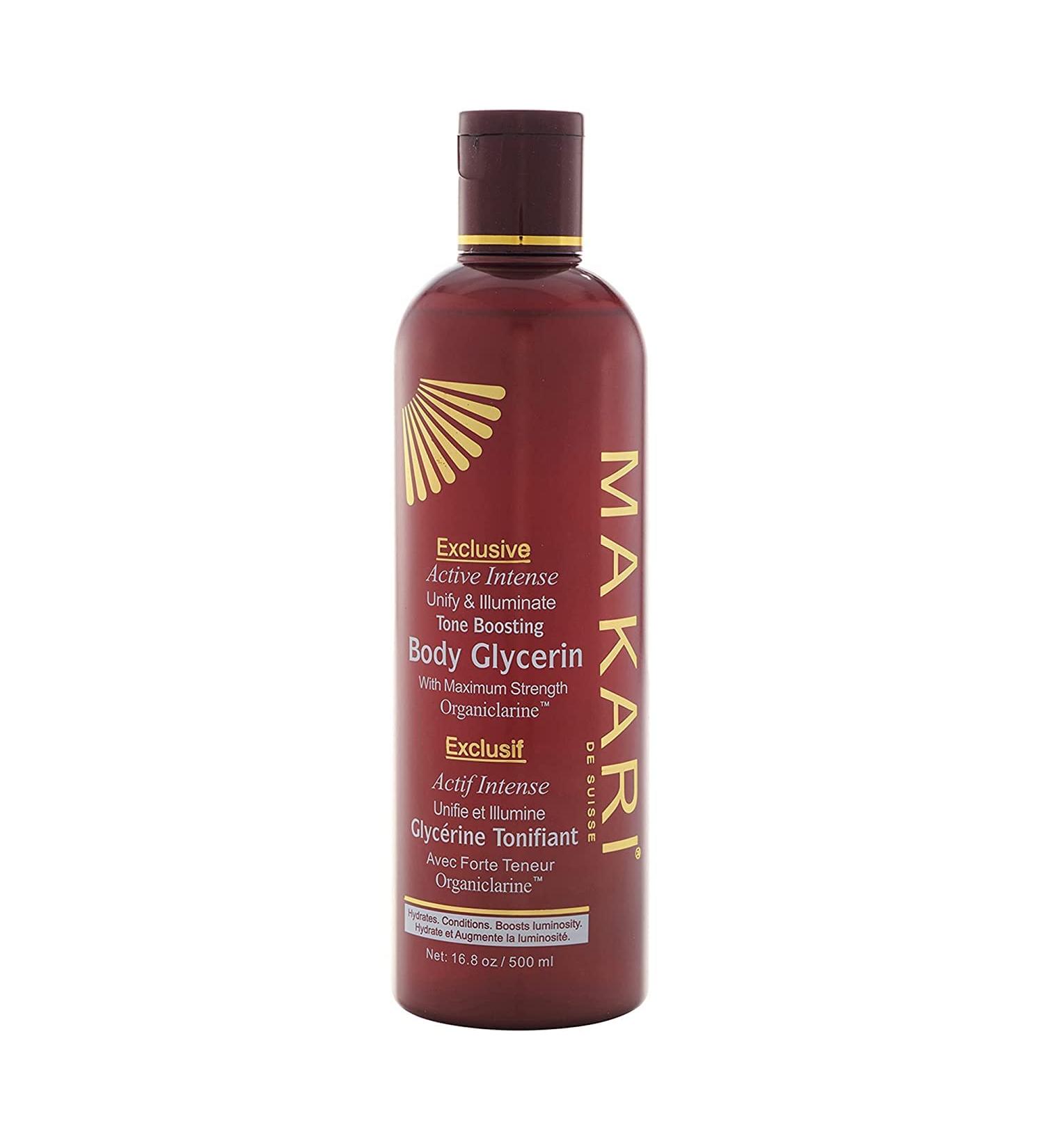 Makari Exclusive Active Intense Tone Boosting Body Glycerin 16.8oz | Skin-Brightening & Moisturizing Formula | Promotes Even Skin Tone | For All Skin Types - Buy Online on GoSupps.com