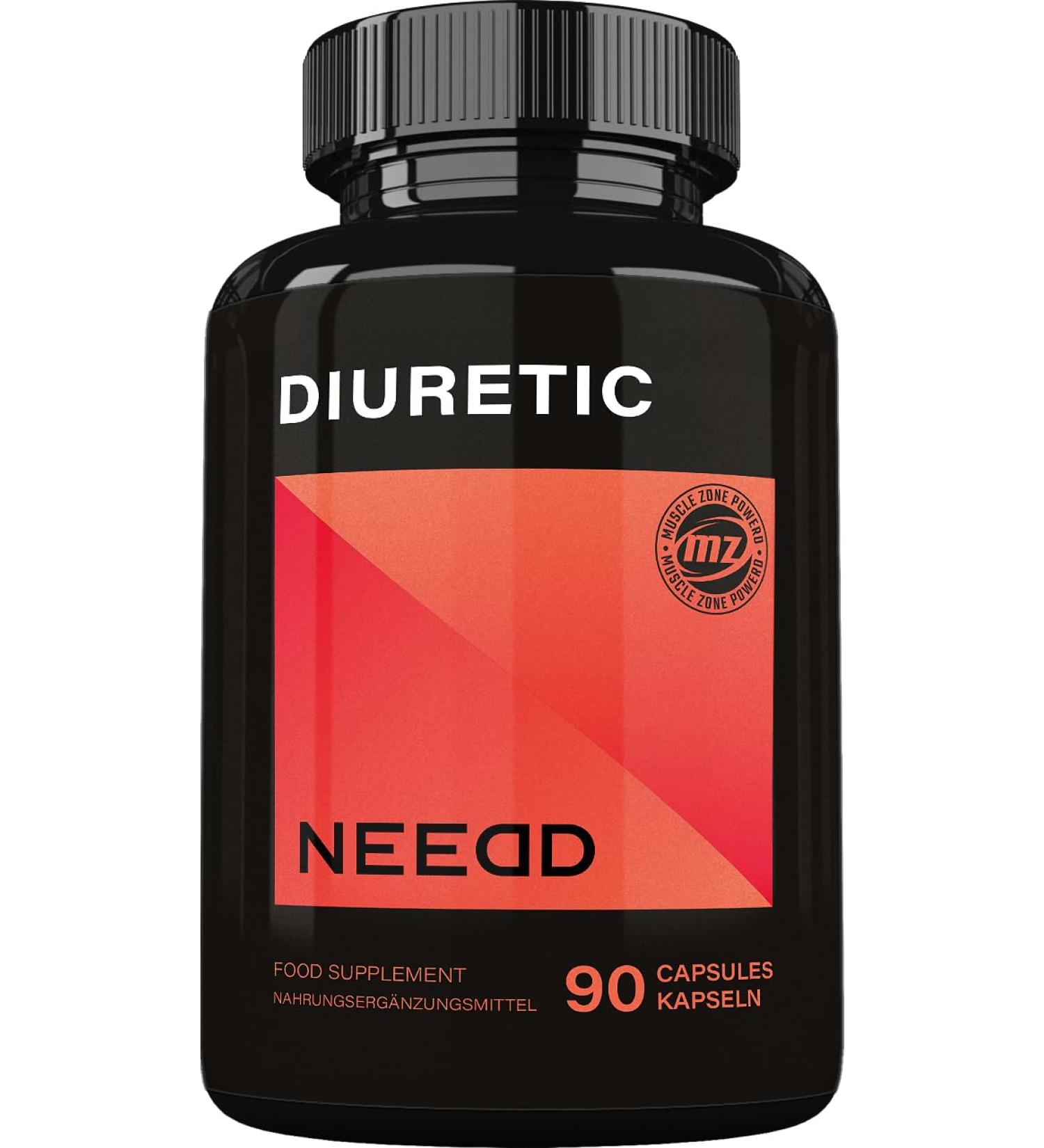 Diuretic 90 Vegan Capsules - Herbal Blend with Horsetail Nettle Dandelion & More - 3 Month Supply - Natural Diet Supplement by MZ - Buy Online on GoSupps.com