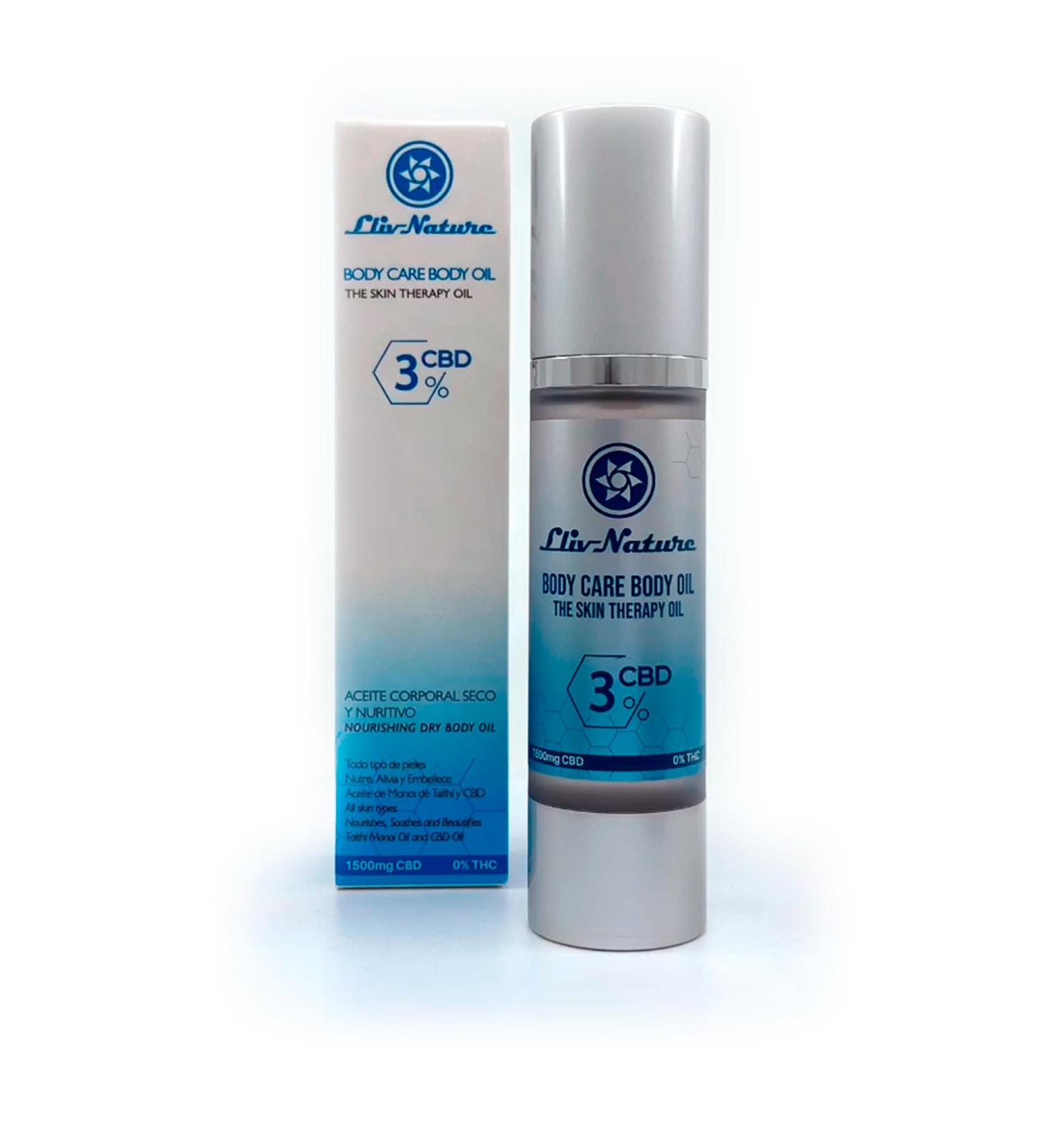 LLIVNATURE Dry and nourishing body oil 50 ml 1500 mg CBD and Taithi Monoi oil. All kinds of skin nourishes soothes and beautify. Contains 99% original ingredients - Buy Online on GoSupps.com