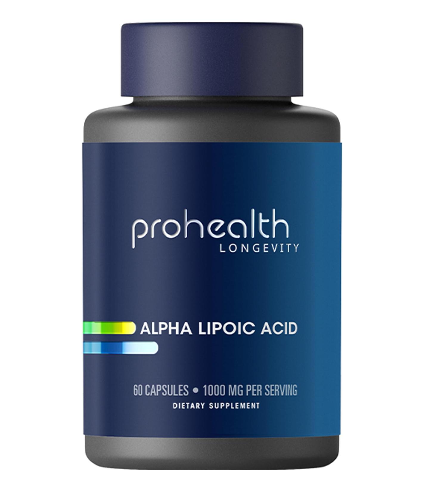 ProHealth Alpha Lipoic Acid 1000mg Boost Metabolism Enhance Skin & Energy Protect Heart & Brain 30 Servings - Buy Online on GoSupps.com