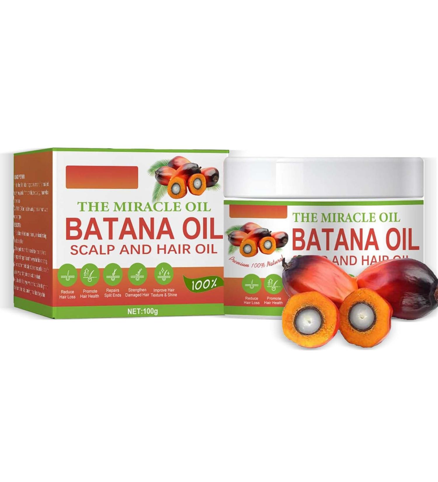 Batana Oil for Hair Growth - 100% Natural Repair Damaged Hair Nourishes Thin Hair Scalp Skin and Loss Hair Growth Fir for All Hair Types Miracle Oil for Thicker Fuller Hair - Buy Online on GoSupps.com