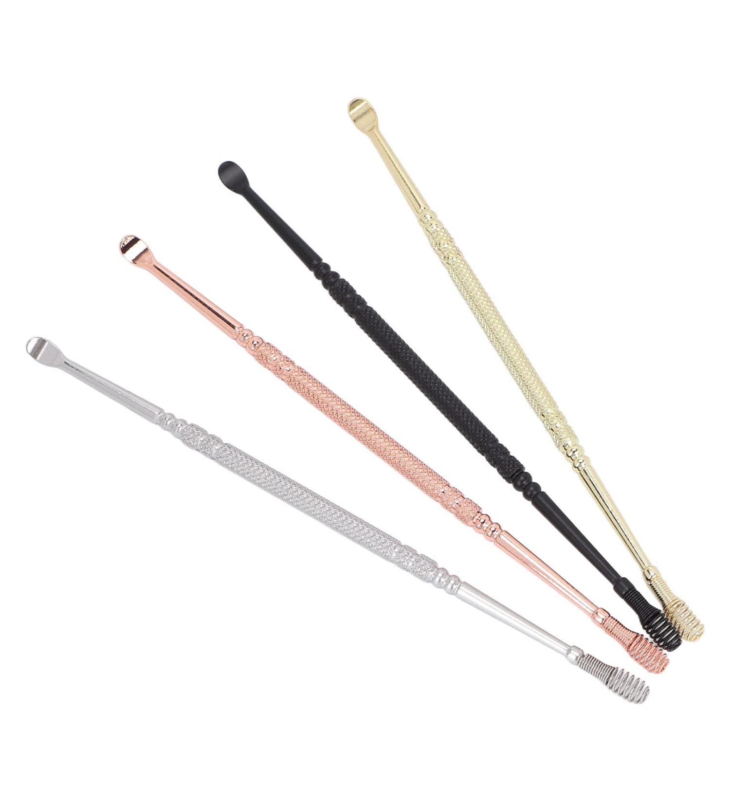 4 Colors Stainless Steel Ear Spoon - Spiral Earwax Remover for Gentle & Effective Cleaning - 360 Rotation - Buy Online on GoSupps.com