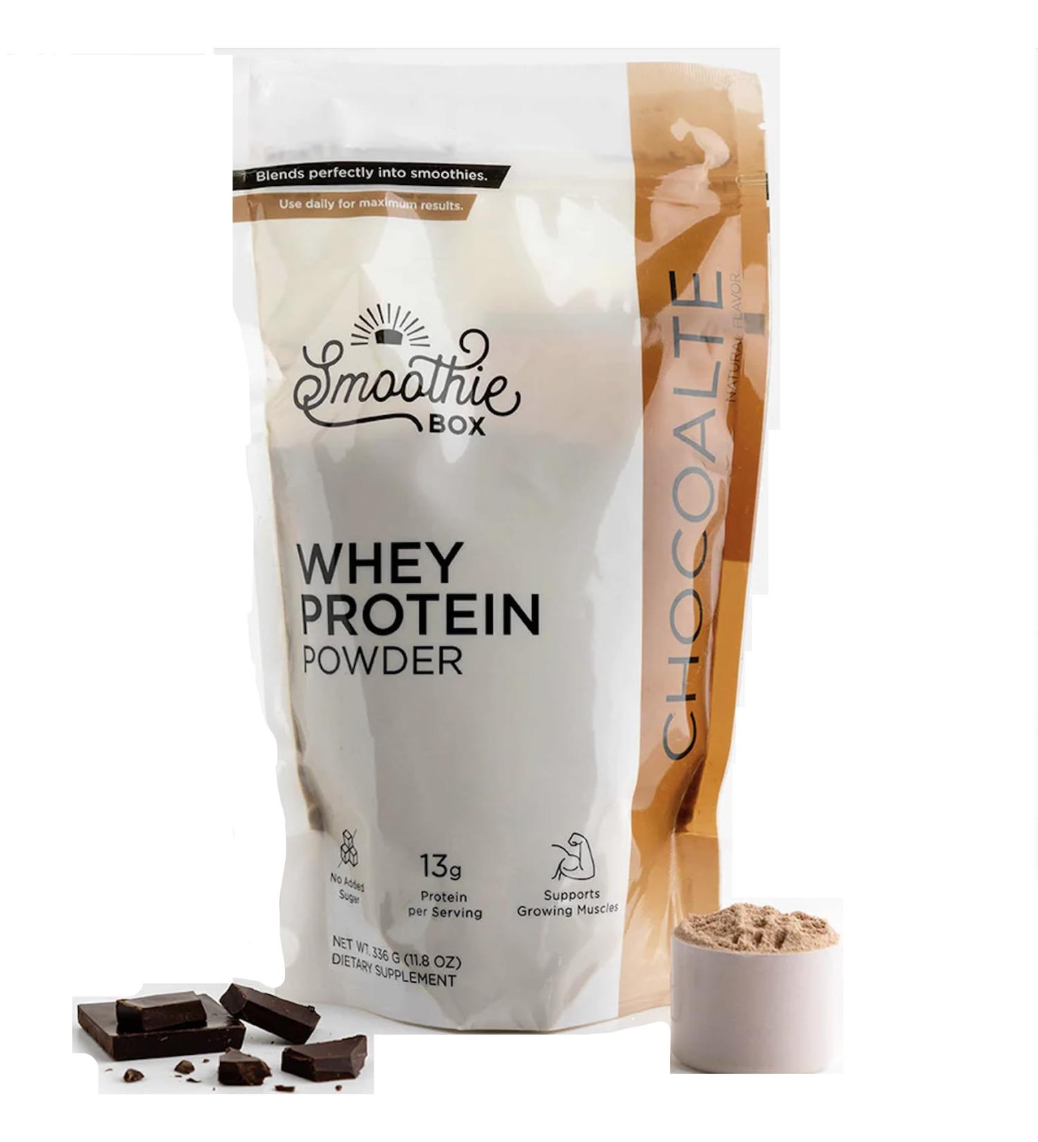 SmoothieBox Chocolate Whey Protein - Premium 11.8 oz Chocolate Whey for Optimal Performance | International Shipping Available - Buy Online on GoSupps.com