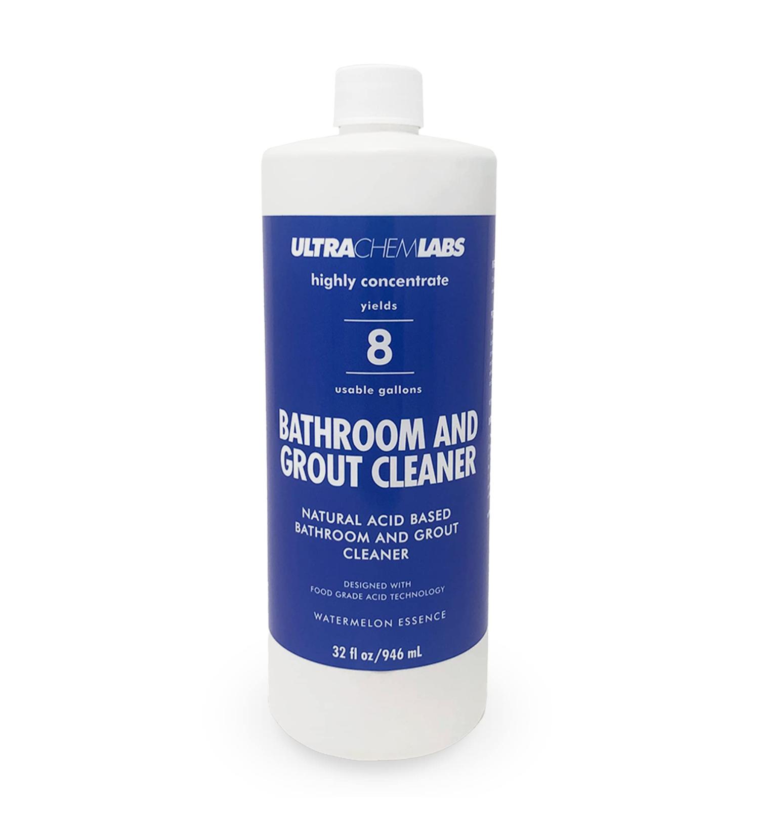 Super Concentrated Commercial Bathroom & Grout Cleaner - Watermelon Scent 32 fl oz Yields up to 8 Gallons - Tough on Stains & Grime Ideal for Kitchen & Tile - Buy Online on GoSupps.com