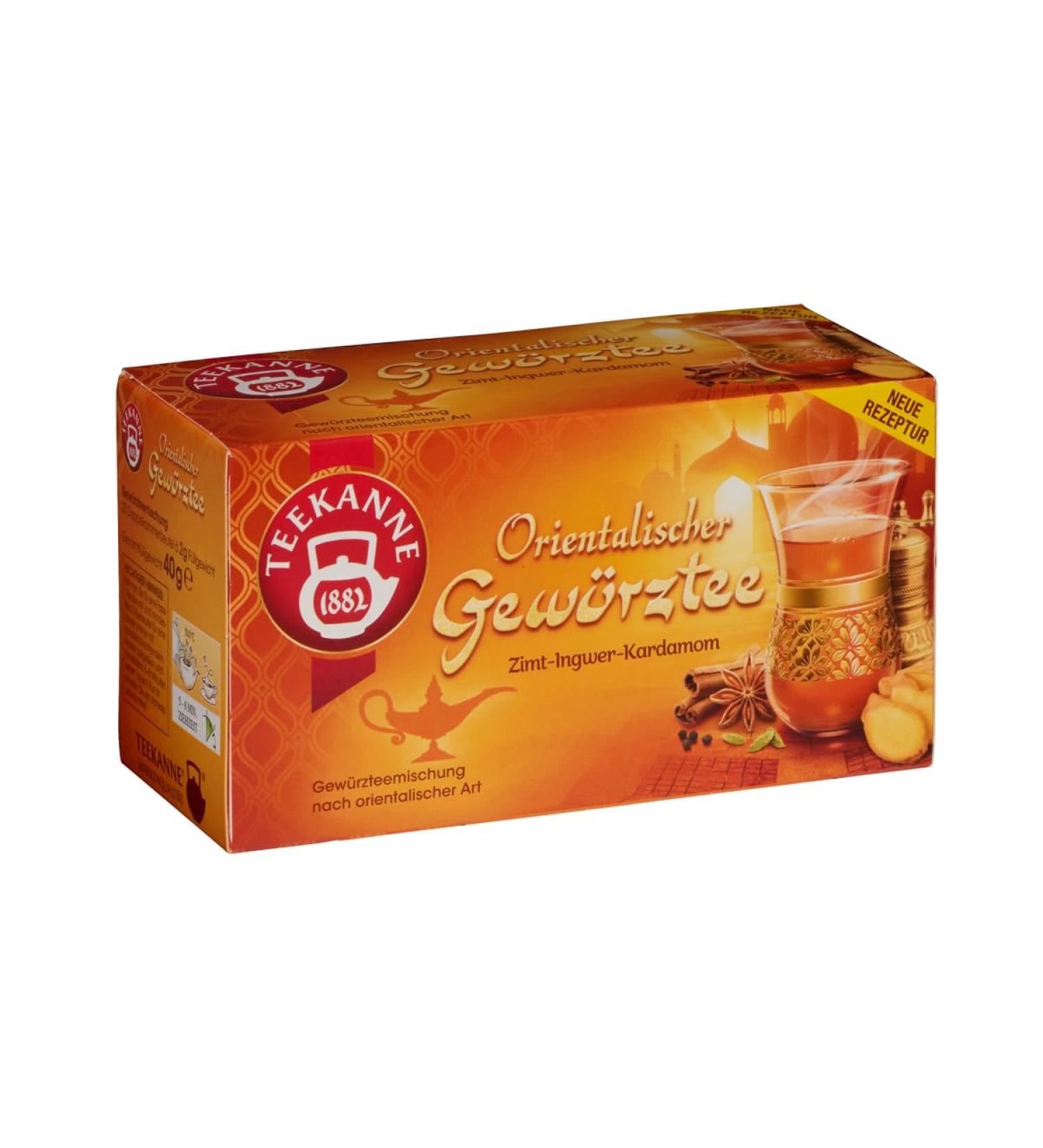 Teapot of oriental spice tea