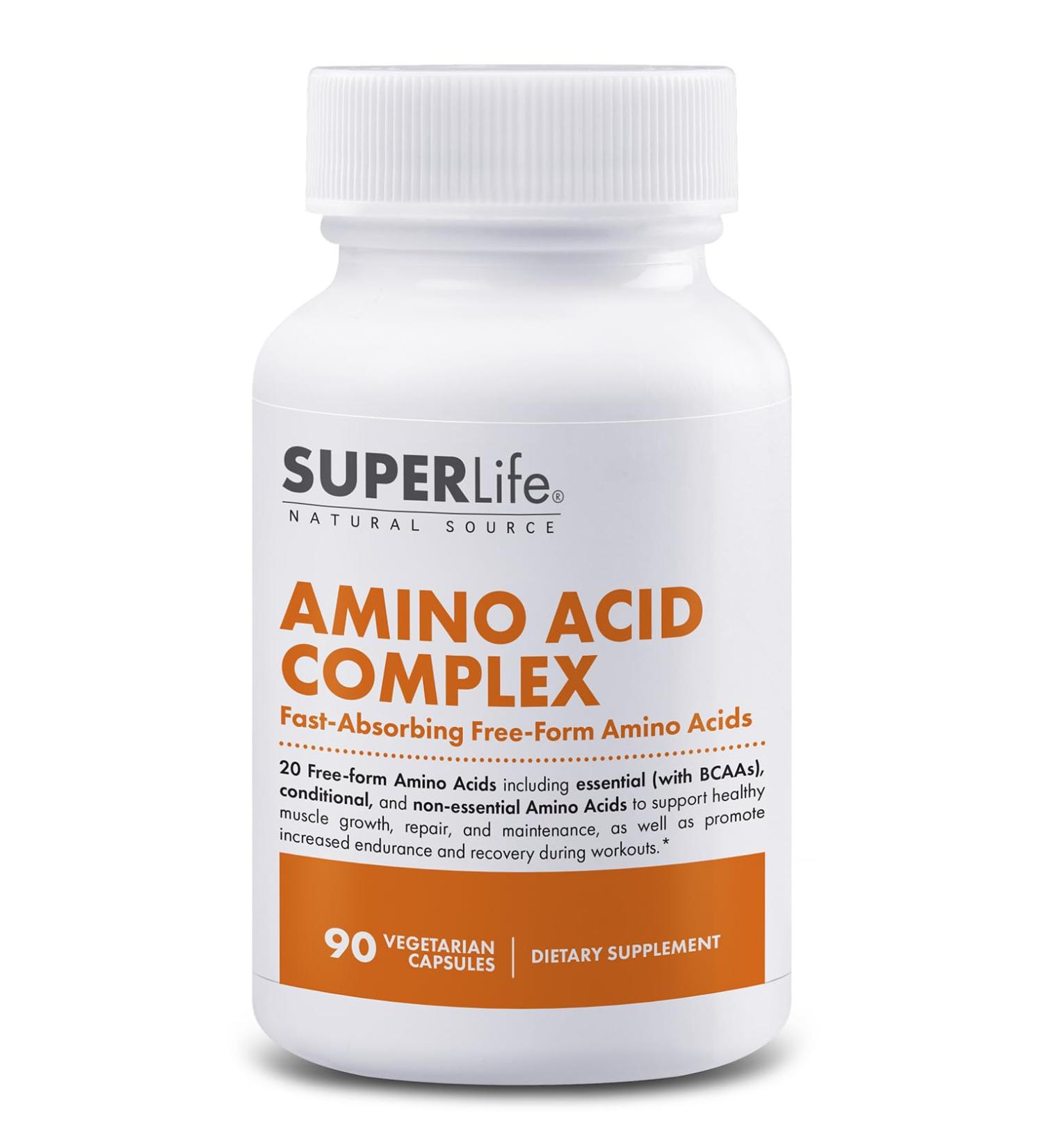 Fresh Start Amino Acid Complex - Fast Absorbing & Free Form Essential & Branched Chain Amino Acids BCAAs | Supports Muscle Growth Strength & Recovery | Supplement - 90 Capsules