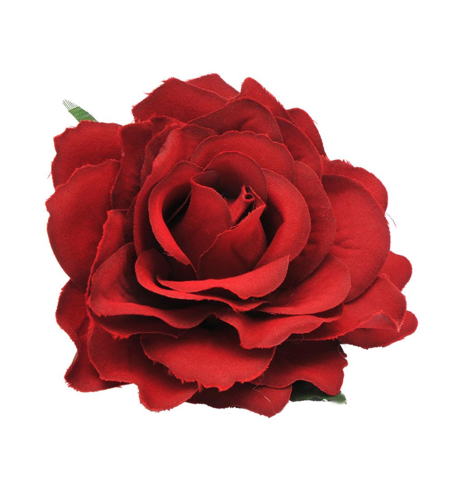 2 in 1 Artificial Big Rose Flower Hairpin Hair Clips Flower Brooch for Women Party (Dull Red) Dark Red - Buy Online on GoSupps.com