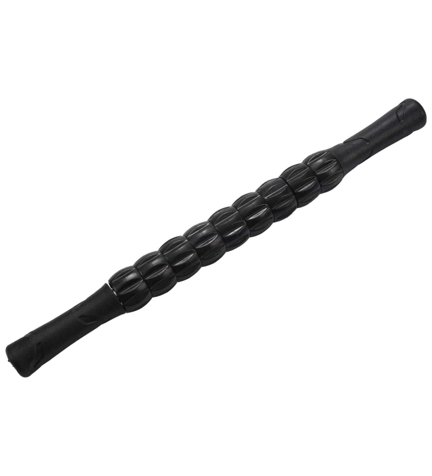 PMandgk Adjustable Gear Muscle Massage Roller - Myofascial Release Tool for Legs Back & Feet - Yoga Essential in Black - Buy Online on GoSupps.com