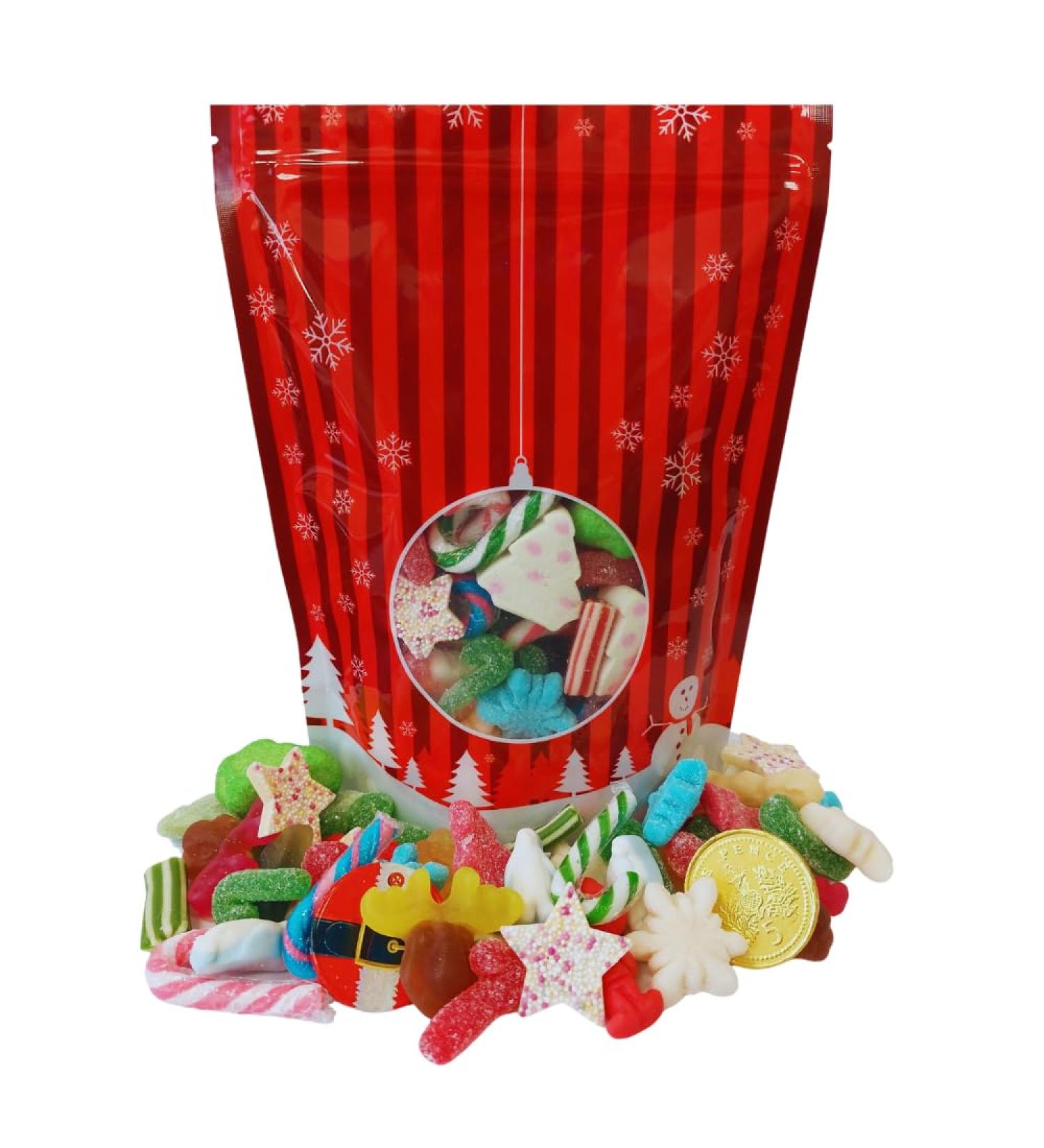 Christmas Pick & Mix Sweets - Retro Xmas Candy Sweeties Christmas Pick n Mix Assortment 800g Gift Pouch - Buy Online on GoSupps.com