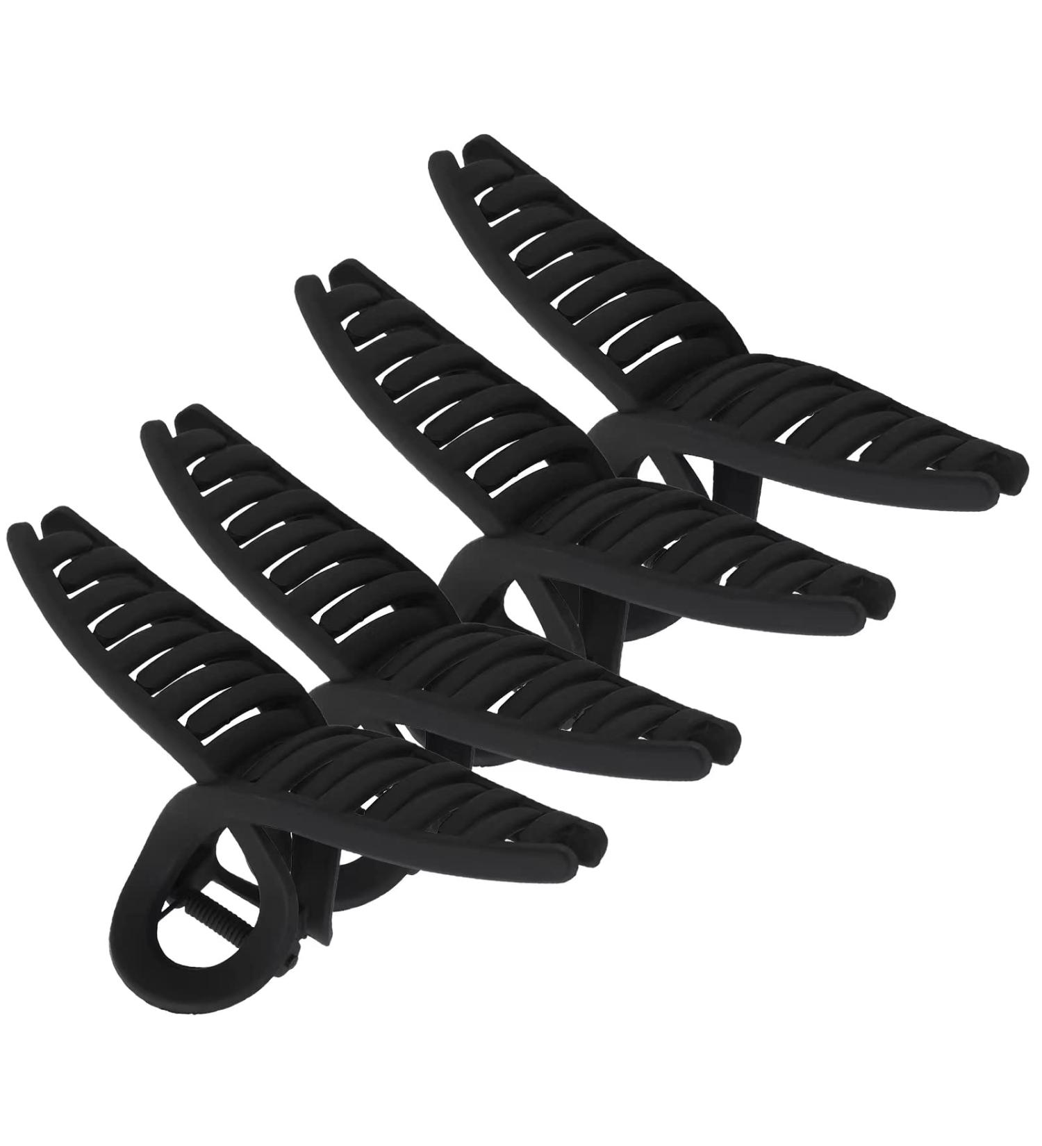 Vokmo Large Claw Hair Clips for Women - Upgraded Gradient Non-slip Hair Accessories (4 PCS Black) | Styling Thin and Thick Hair - Buy Online on GoSupps.com