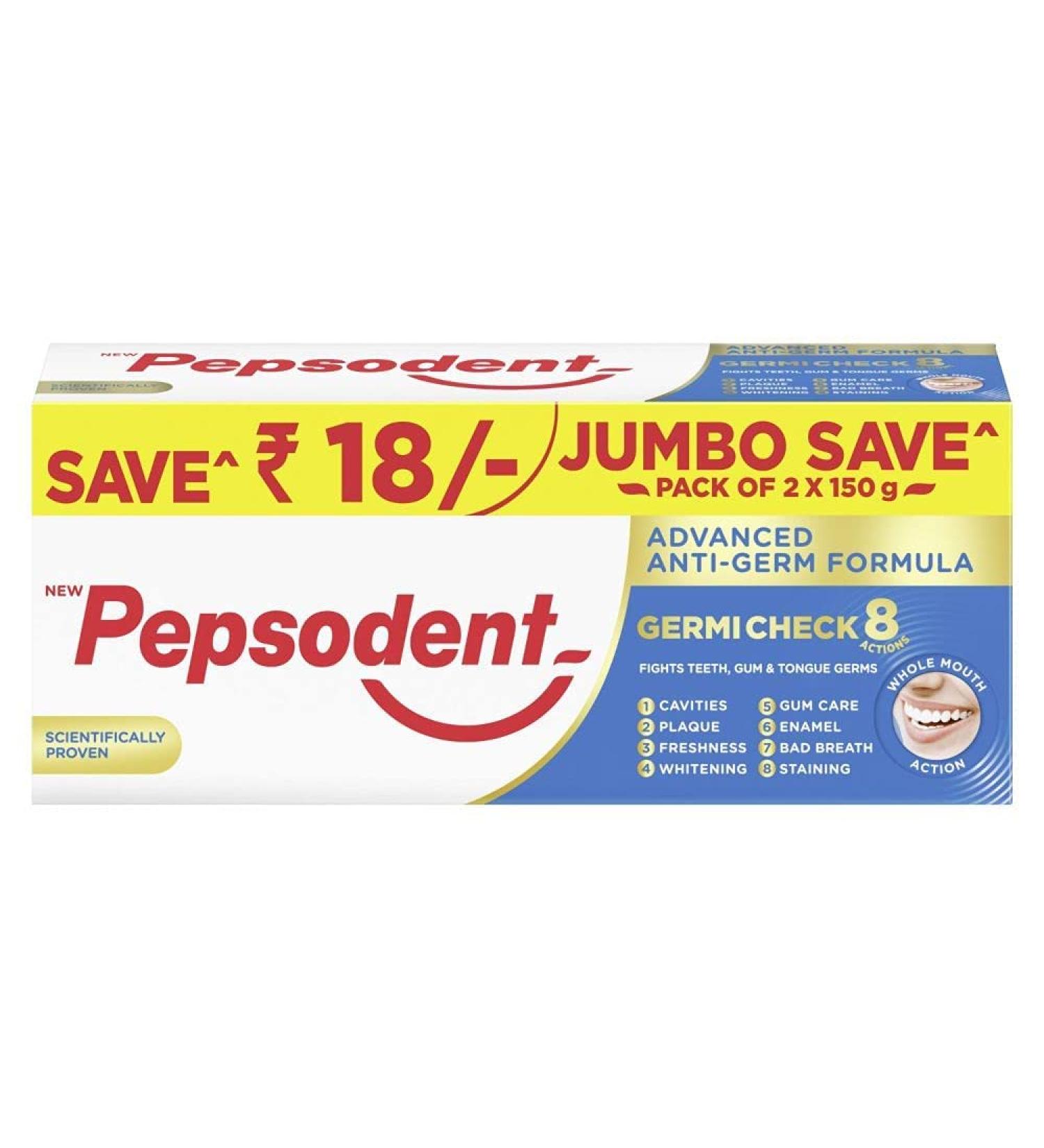Pepsu-dent Toothpaste 300g (150g x 2 Pack of 2) Jumbo Save Pack