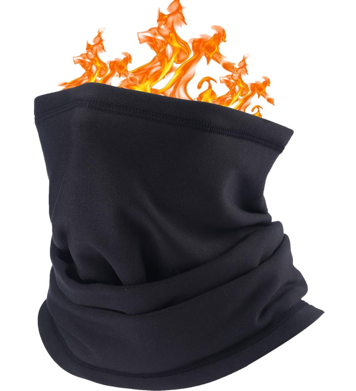 AUGCOMRE LOOP SELECTION Black Multifunction Windproof Scarf | Thermal Fleece Neck Warmer for Winter Sports Cycling & Skiing - Buy Online on GoSupps.com