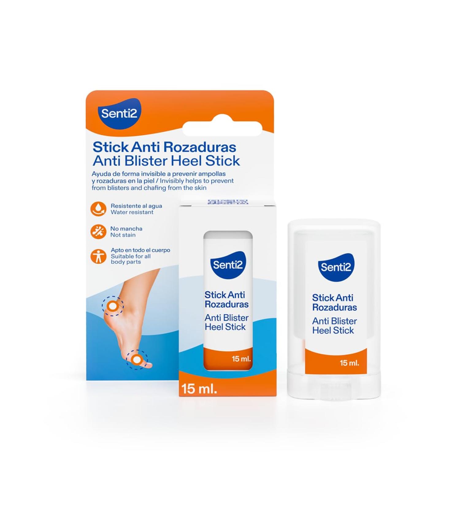 Senti2 15 ml anti-chafing stick prevents blisters and friction suitable for the whole body does not stain - Buy Online on GoSupps.com