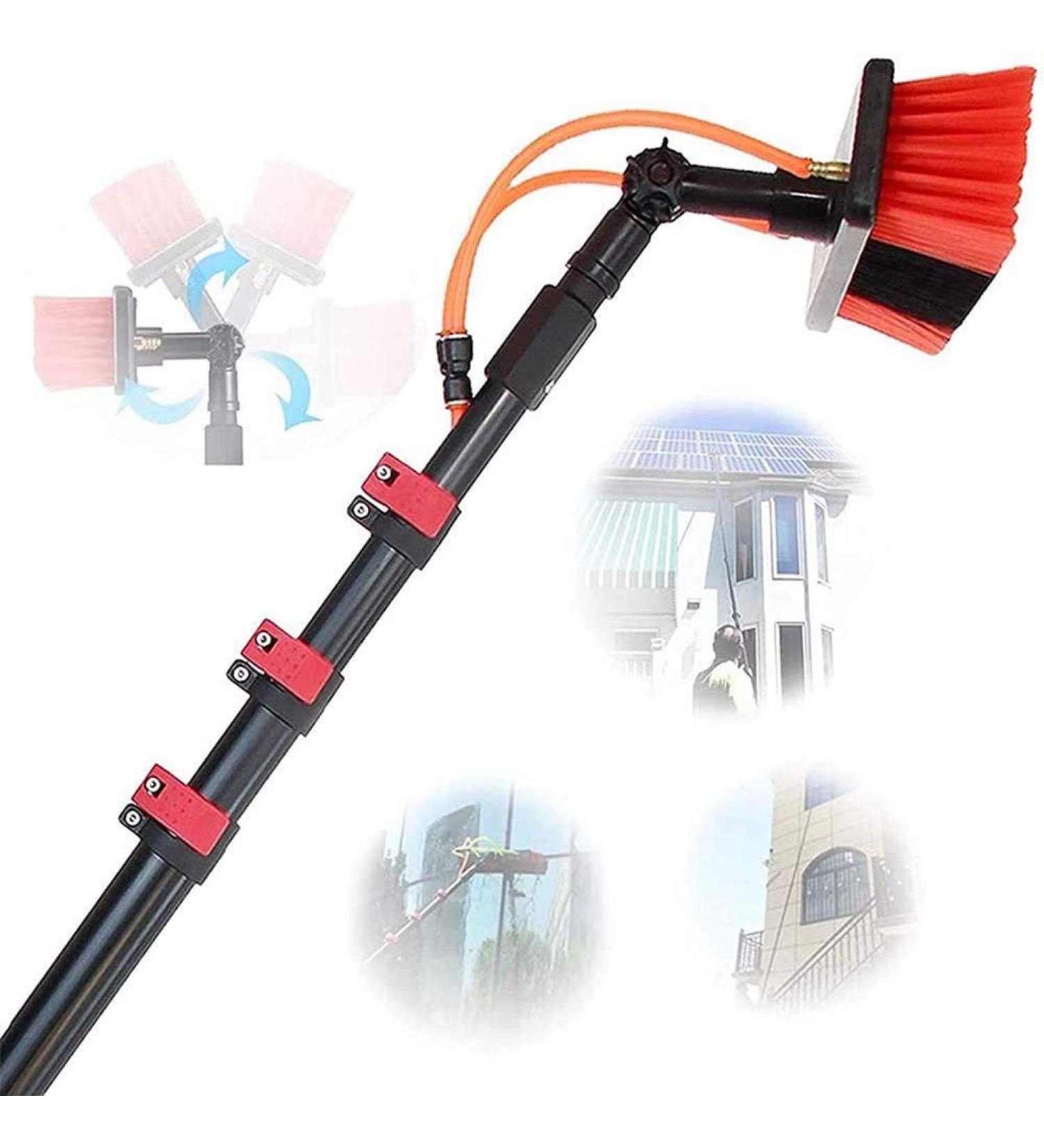 photovoltaic cleaner window cleaning pole Photovoltaic Panel Cleaning 3.6-11m Water Fed Telescopic Brush Window Clean Extendable Cleaner Conservatory Roof Cleaning Tools / 11m / 36ft - Buy Online on GoSupps.com