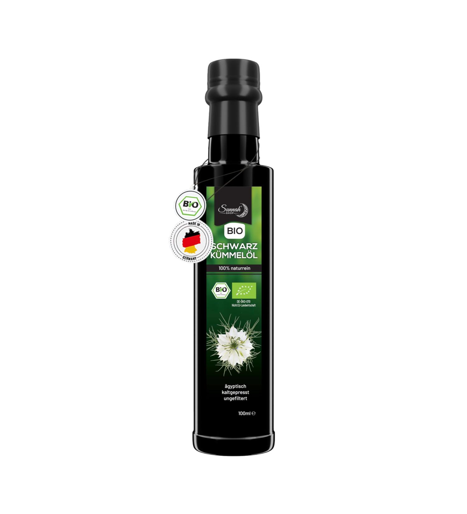 Sunnah Shop Organic Black Seed Oil - Unfiltered Cold Pressed 100ml | 100% Pure Egyptian Nigella Sativa Oil - Buy Online on GoSupps.com