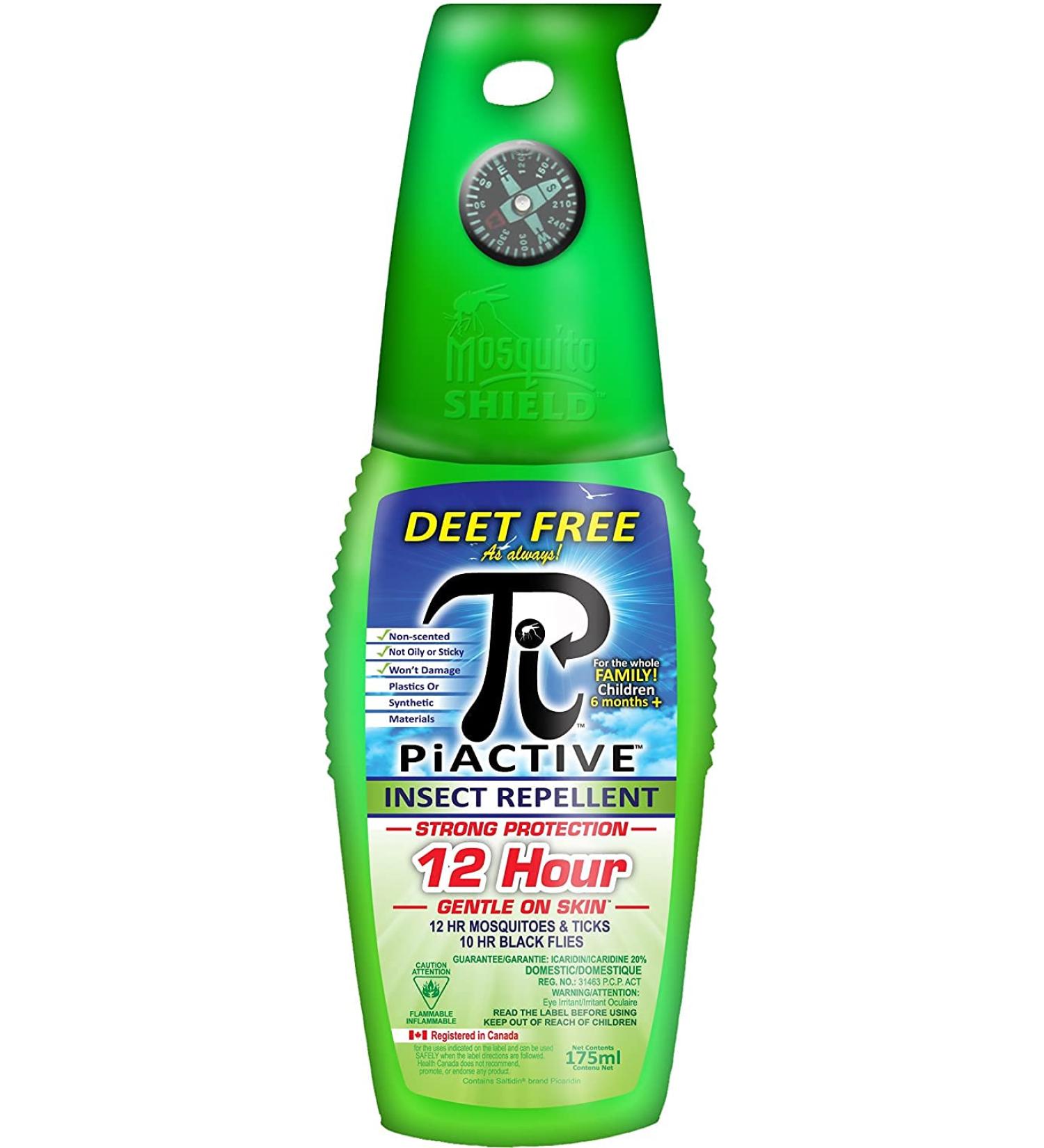 PiACTIVE Original 100% Deet Free 12hr! - Insect Repellent - 175ml Pump Fight The Bite!  - Buy Online on GoSupps.com