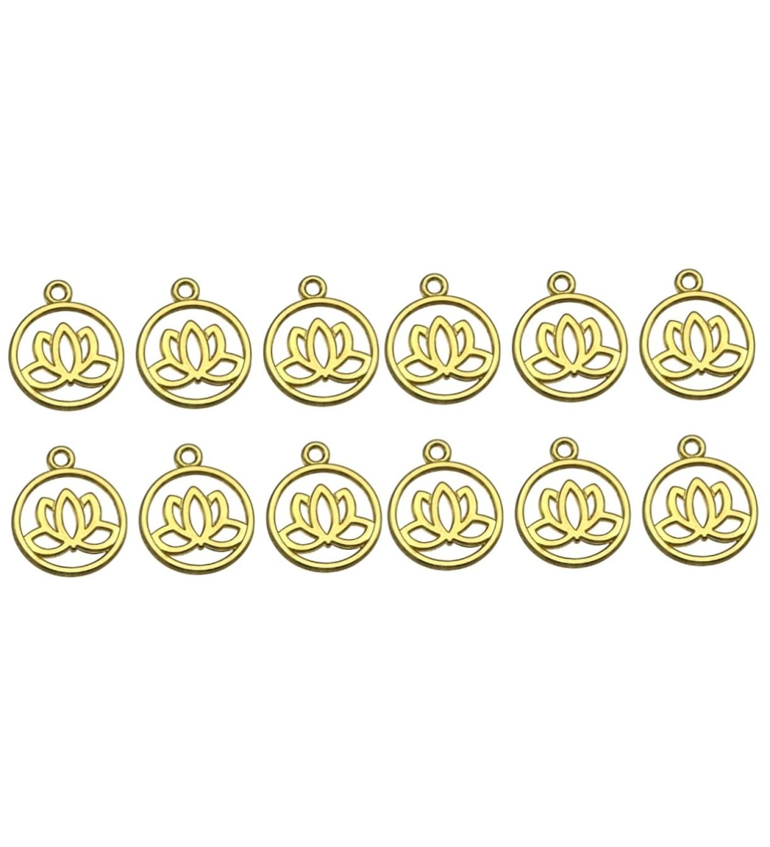 VILLCASE 200 Pcs Charms Lotus Flower Crafts Making Hat Base for Making Hats Flower Charms Lotus Charm Side Release Buckle Buddha Charms for Lotus Bracelet Charms Yoga Charms Pendant Jewelry - Buy Online on GoSupps.com