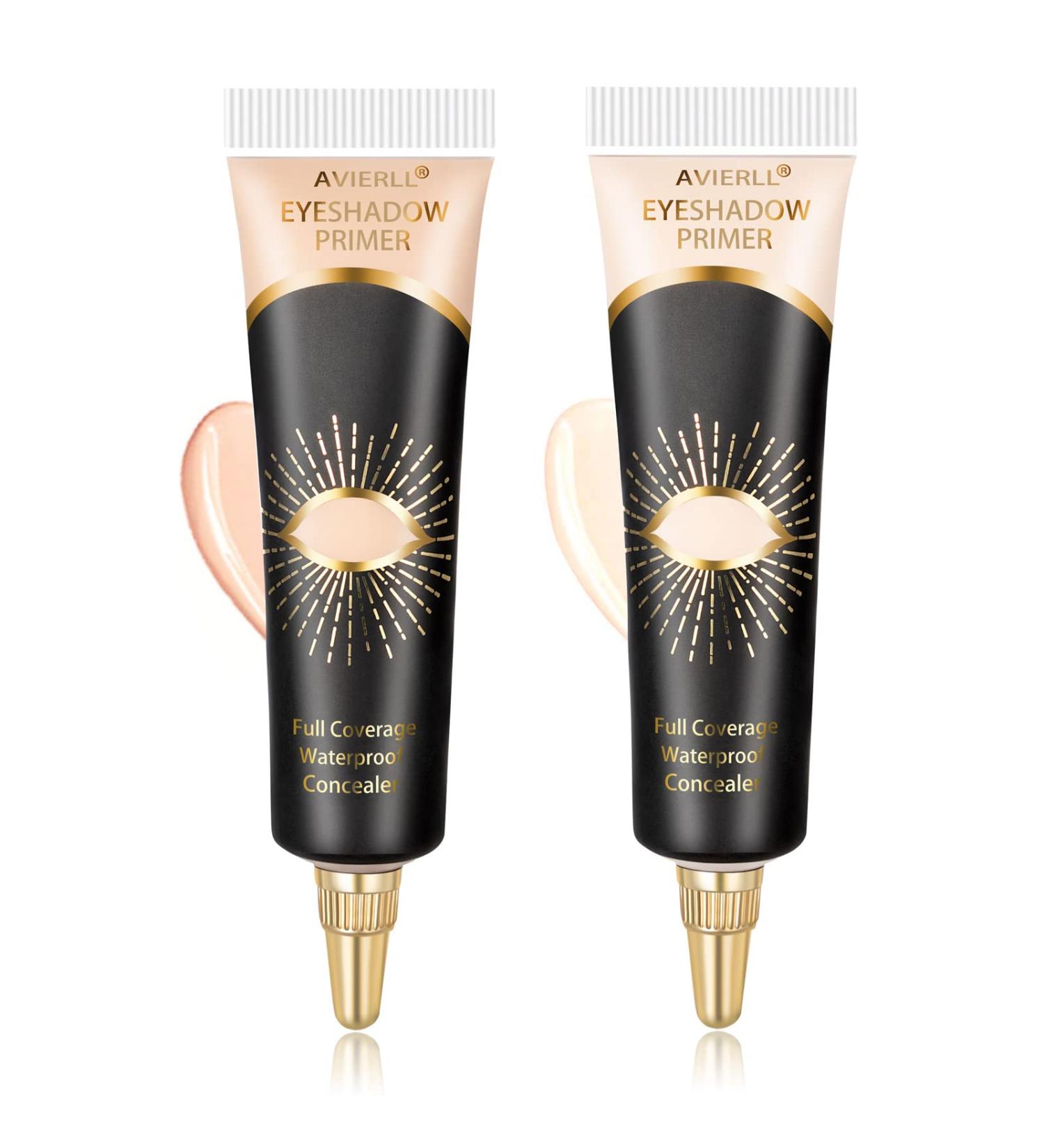 Eye Primer Makeup- Long Lasting Eyeshadow Base Primer, Waterproof, 2 Colors (IVORY+MEDIUM)- 0.40 fl oz - Buy Online on GoSupps.com