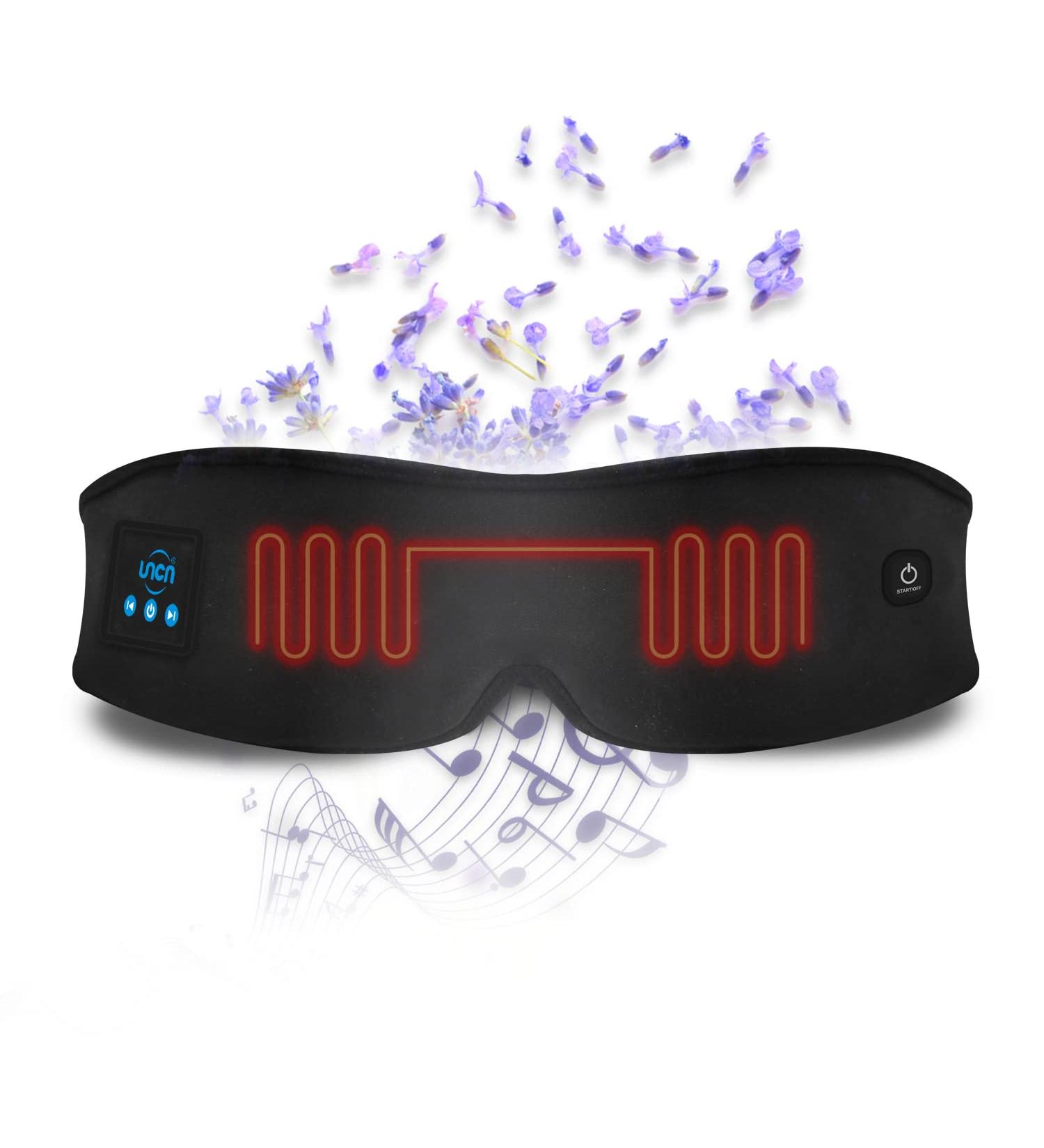 UNCN Sleep Headphones - Bluetooth Wireless Over-Ear Noise Cancelling Earbuds for Autism, Sleep Mask, and Dark Circles - Women's Cozy Black Headband - Buy Online on GoSupps.com