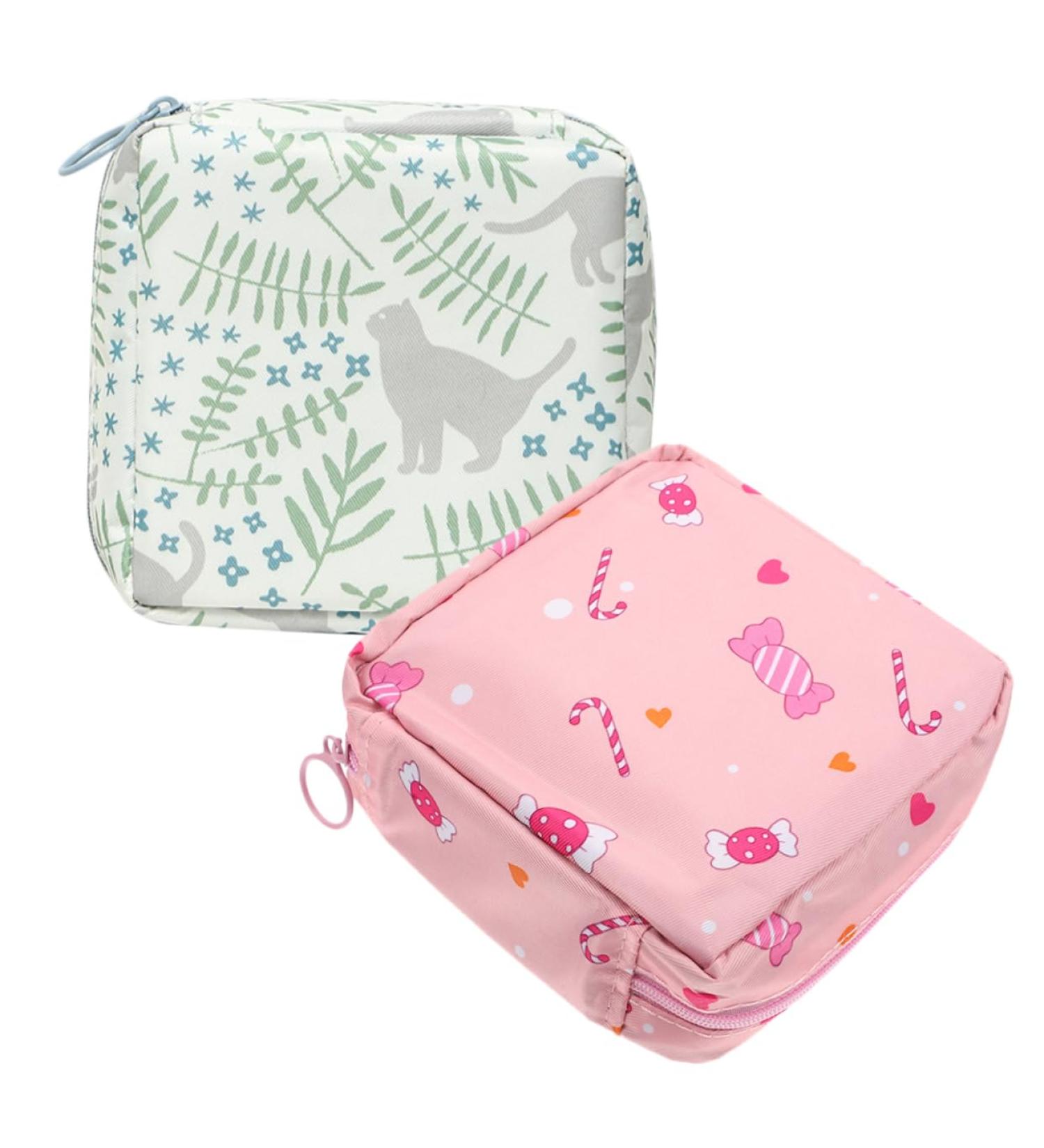 Gleavi 2-Piece Period Pocket Zipper Bag | Compact Storage for Menstrual Pads | Practical & Beautiful Design for Easy Monthly Organization - Buy Online on GoSupps.com